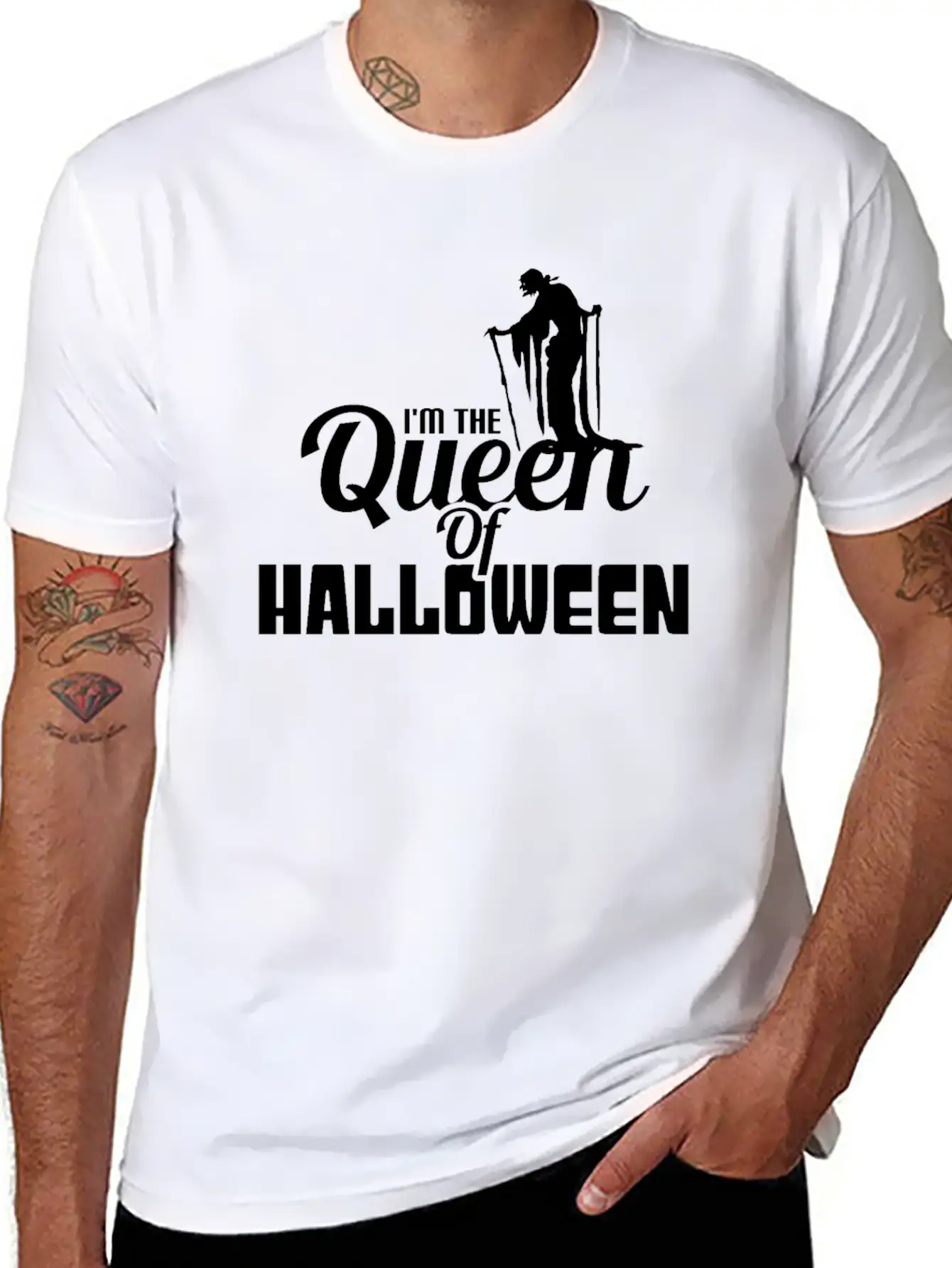 I'M THE QUEEN OF HALLOWEEN Unisex Casual T-Shirt – Clean Design For Daily Comfort