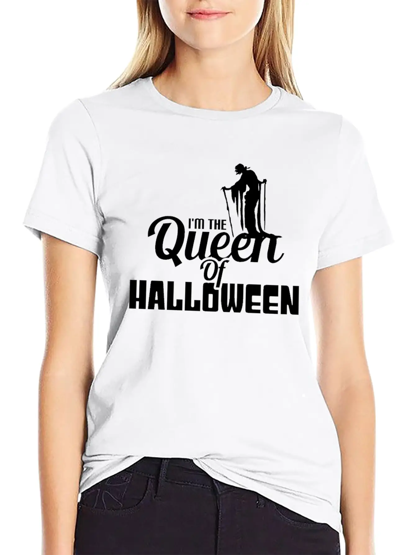 I'M THE QUEEN OF HALLOWEEN Unisex Casual T-Shirt – Clean Design For Daily Comfort