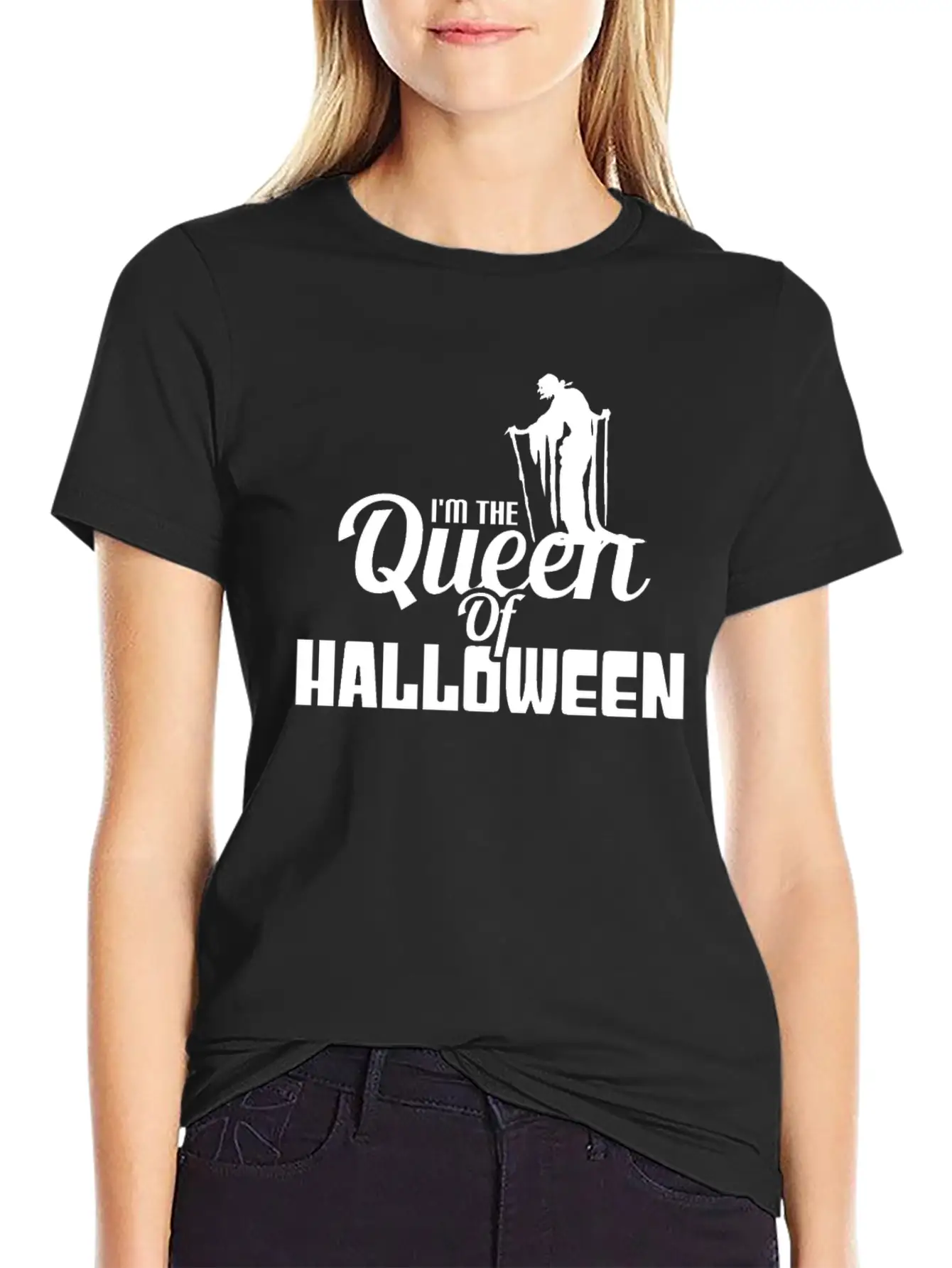 I'M THE QUEEN OF HALLOWEEN Unisex Casual T-Shirt – Clean Design For Daily Comfort