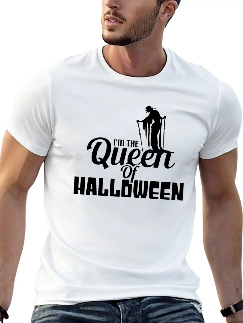 I'M THE QUEEN OF HALLOWEEN Unisex Casual T-Shirt – Clean Design For Daily Comfort