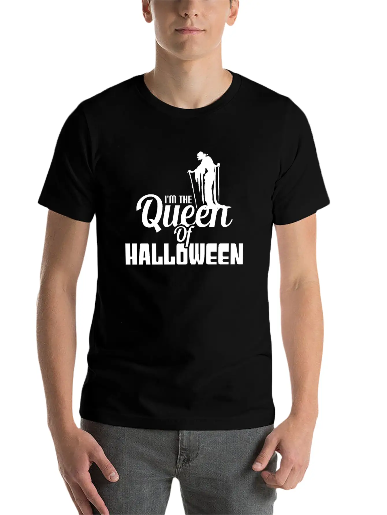 I'M THE QUEEN OF HALLOWEEN Unisex Casual T-Shirt – Clean Design For Daily Comfort