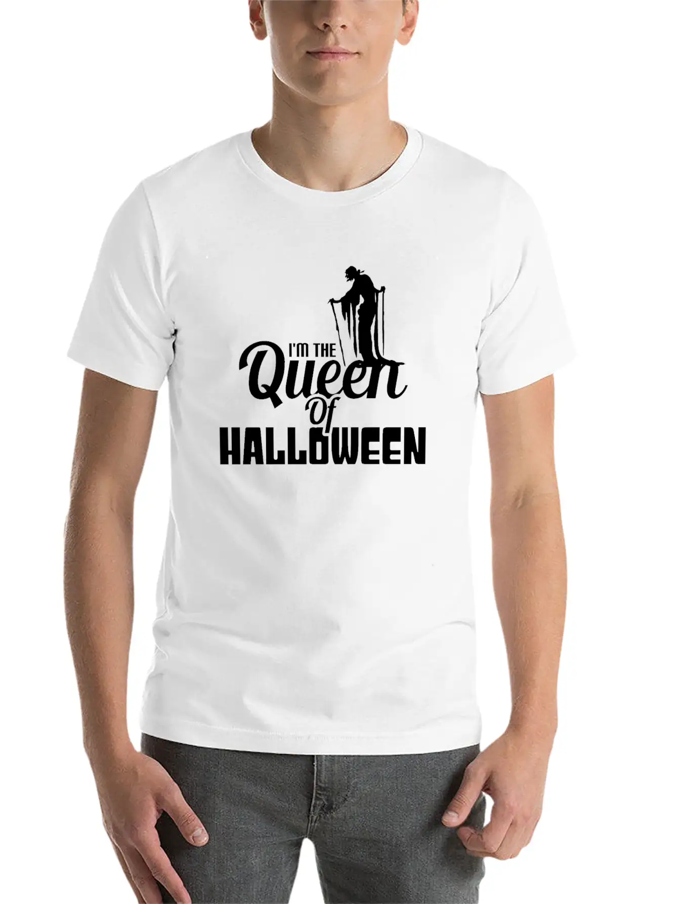 I'M THE QUEEN OF HALLOWEEN Unisex Casual T-Shirt – Clean Design For Daily Comfort