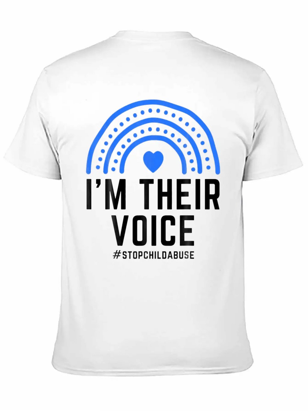 I'm Their Voice Heart Child Abuse Awareness Unisex Casual T-Shirt – Clean Design For Daily Comfort