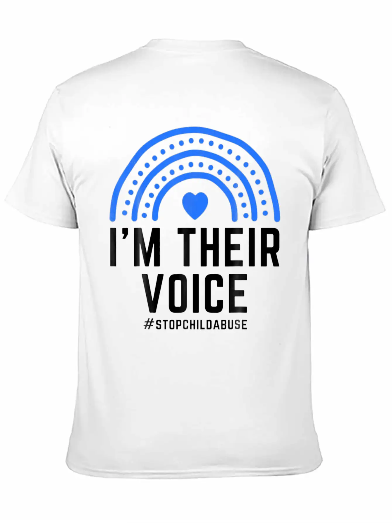 I'm Their Voice Heart Child Abuse Awareness Unisex Casual T-Shirt – Clean Design For Daily Comfort