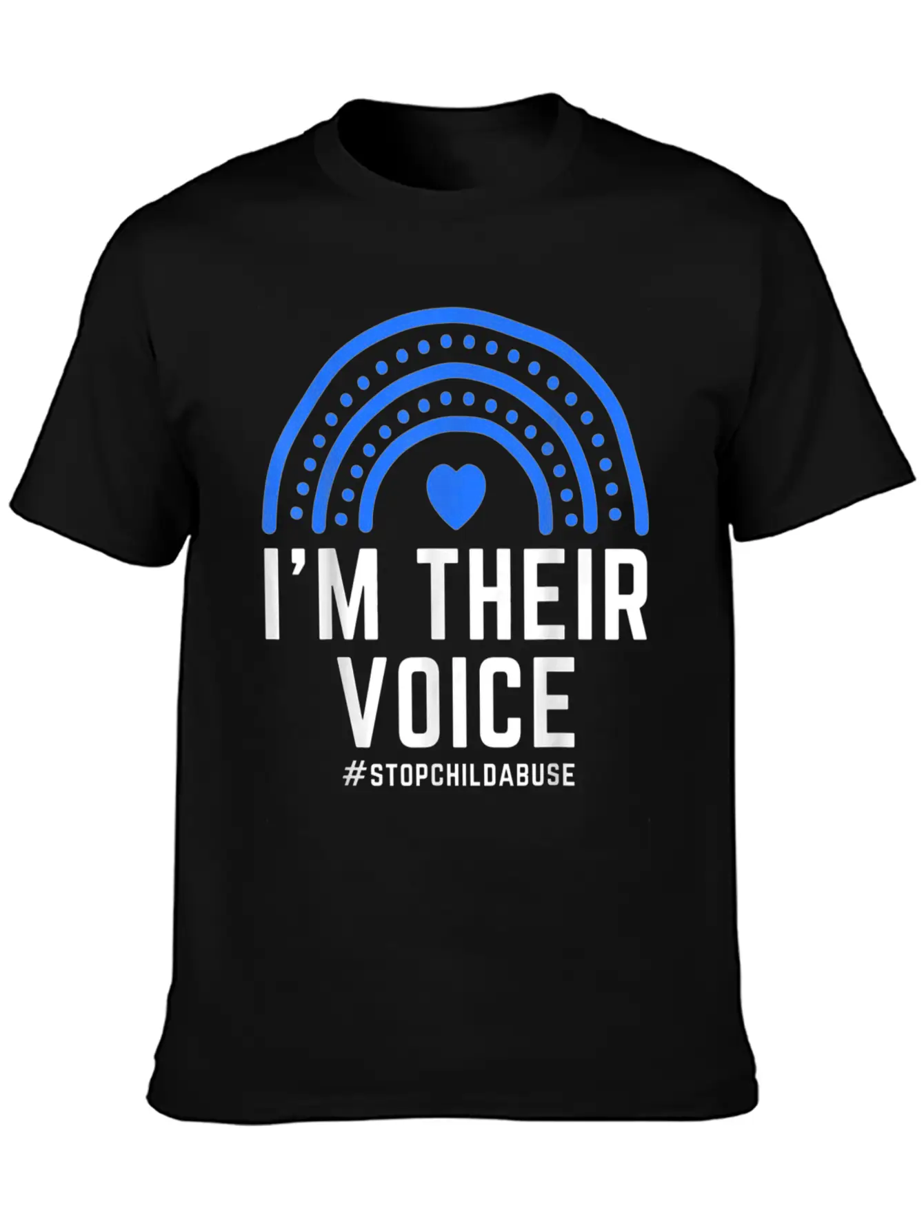 I'm Their Voice Heart Child Abuse Awareness Unisex Casual T-Shirt – Clean Design For Daily Comfort