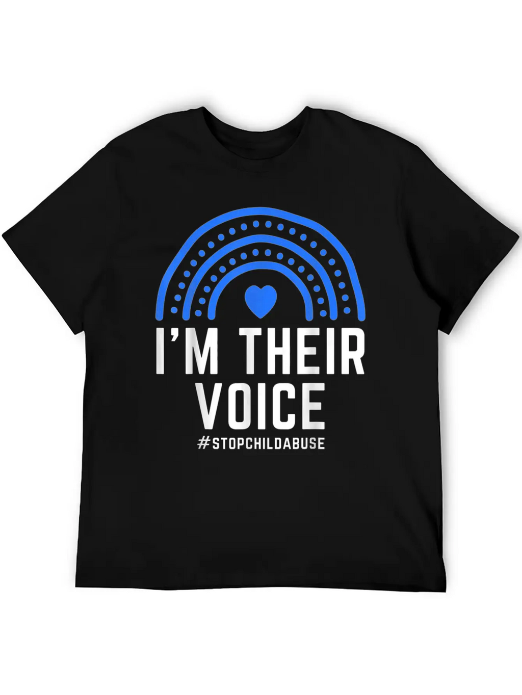 I'm Their Voice Heart Child Abuse Awareness Unisex Casual T-Shirt – Clean Design For Daily Comfort