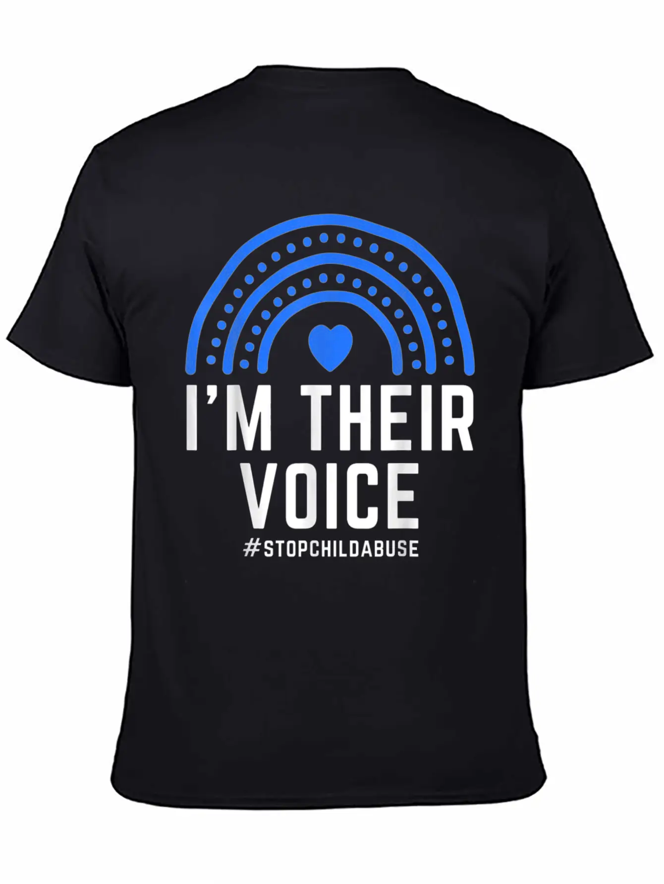 I'm Their Voice Heart Child Abuse Awareness Unisex Casual T-Shirt – Clean Design For Daily Comfort