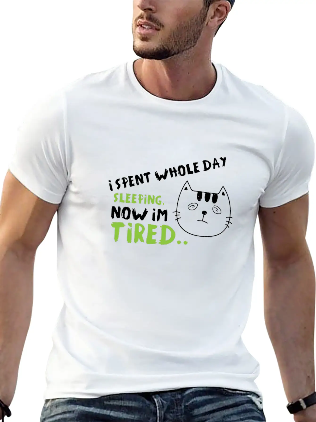I'm Tired-Funny Cat Classic Fit Graphic Tee For Daily Comfort – Unisex Cotton Shirt