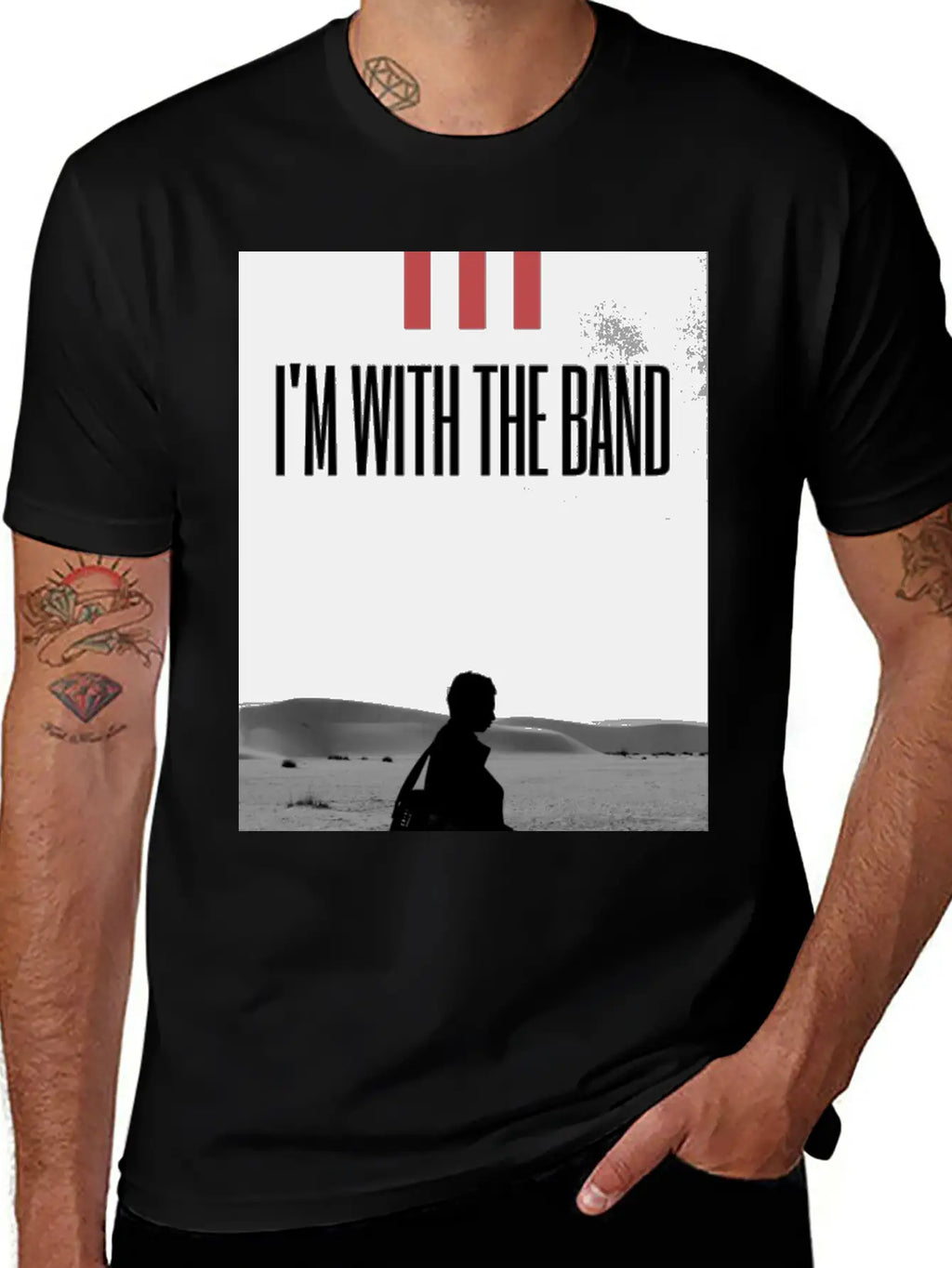 I'm With The Band Casual Graphic T-Shirt – Simple And Comfortable Daily Wear