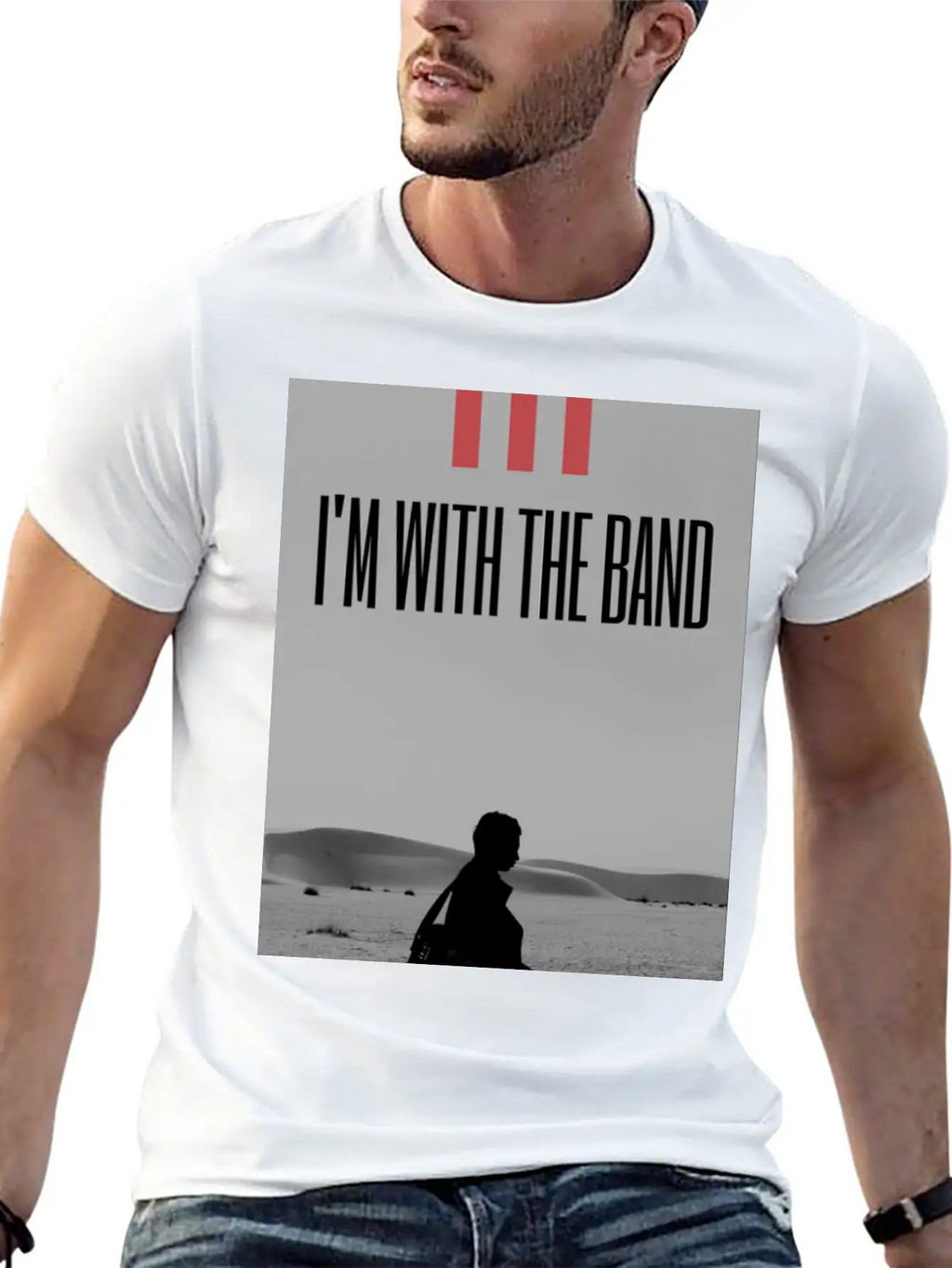 I'm With The Band Casual Graphic T-Shirt – Simple And Comfortable Daily Wear