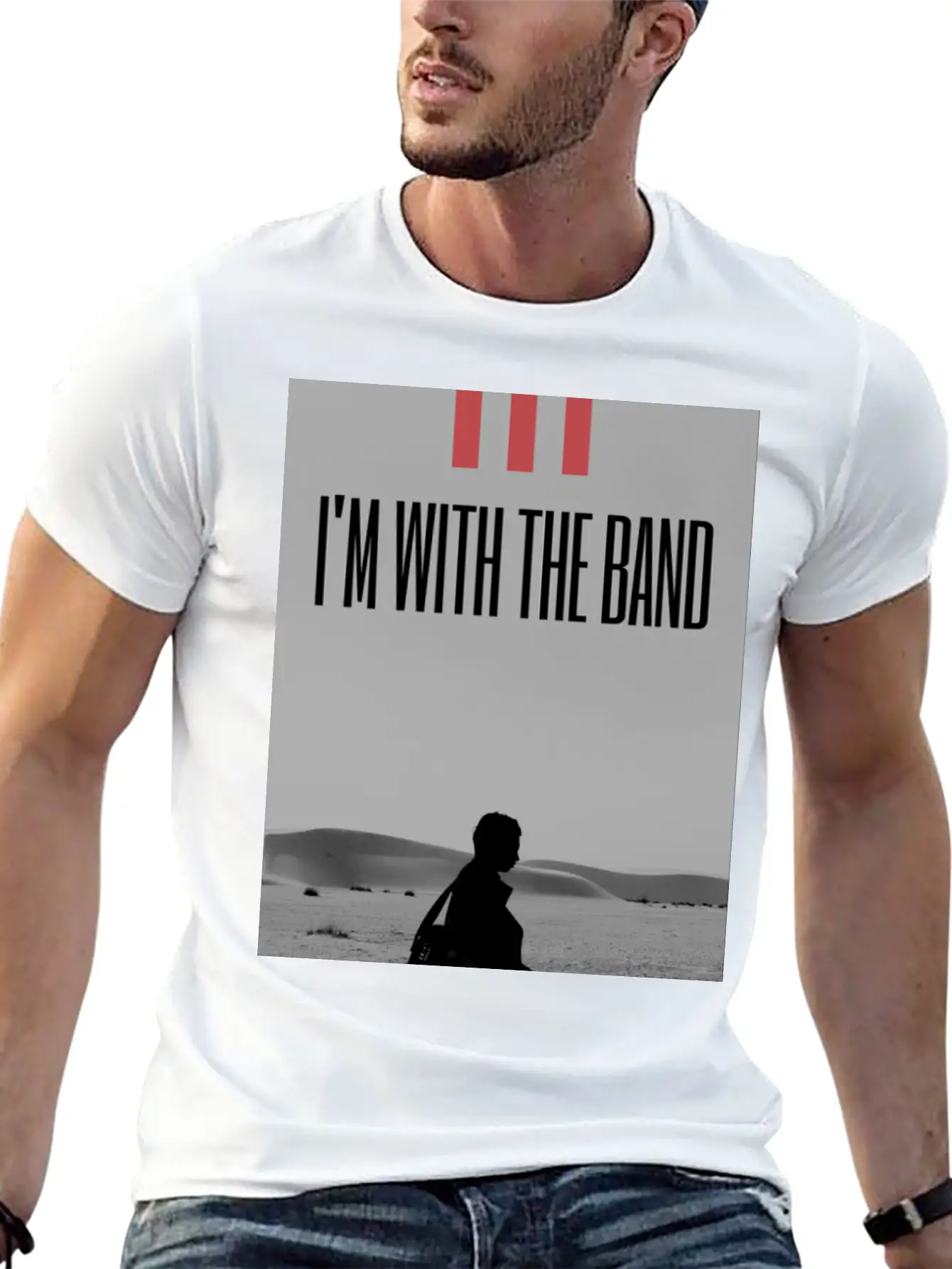 I'm With The Band Casual Graphic T-Shirt – Simple And Comfortable Daily Wear