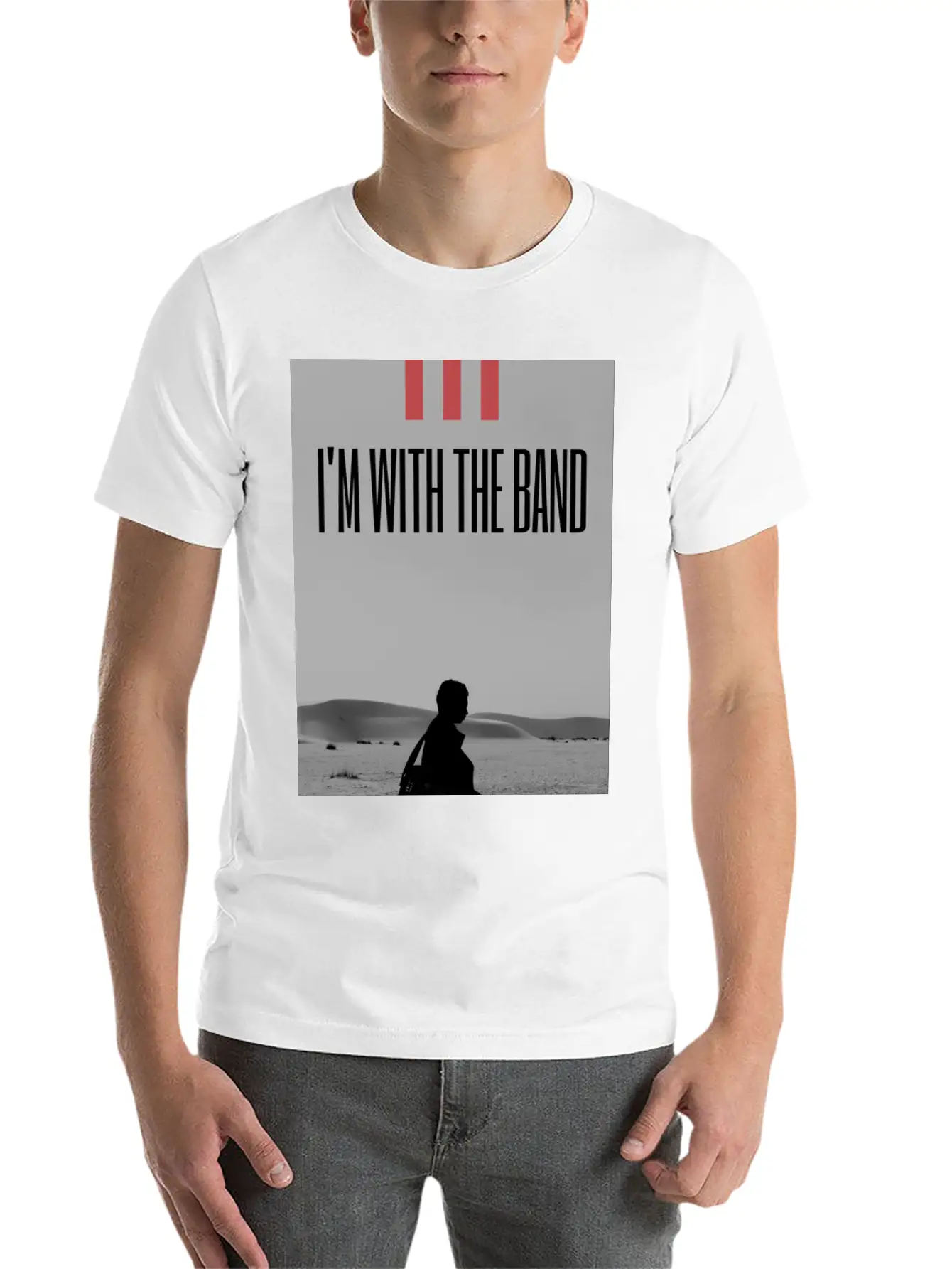I'm With The Band Casual Graphic T-Shirt – Simple And Comfortable Daily Wear