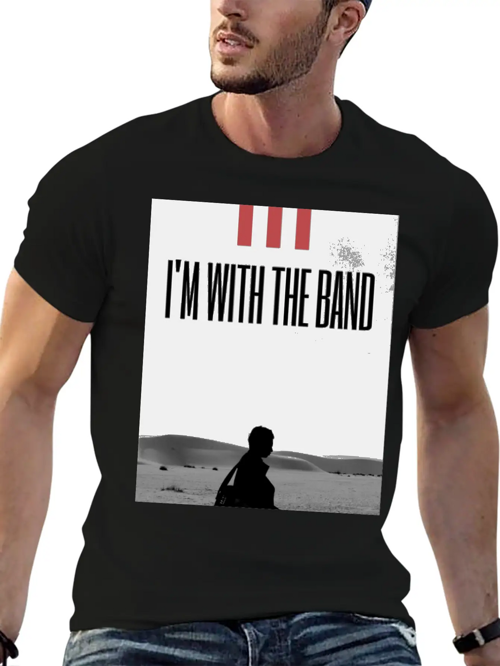 I'm With The Band Casual Graphic T-Shirt – Simple And Comfortable Daily Wear