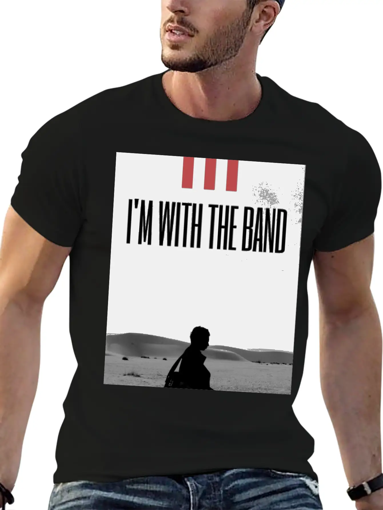 I'm With The Band Casual Graphic T-Shirt – Simple And Comfortable Daily Wear
