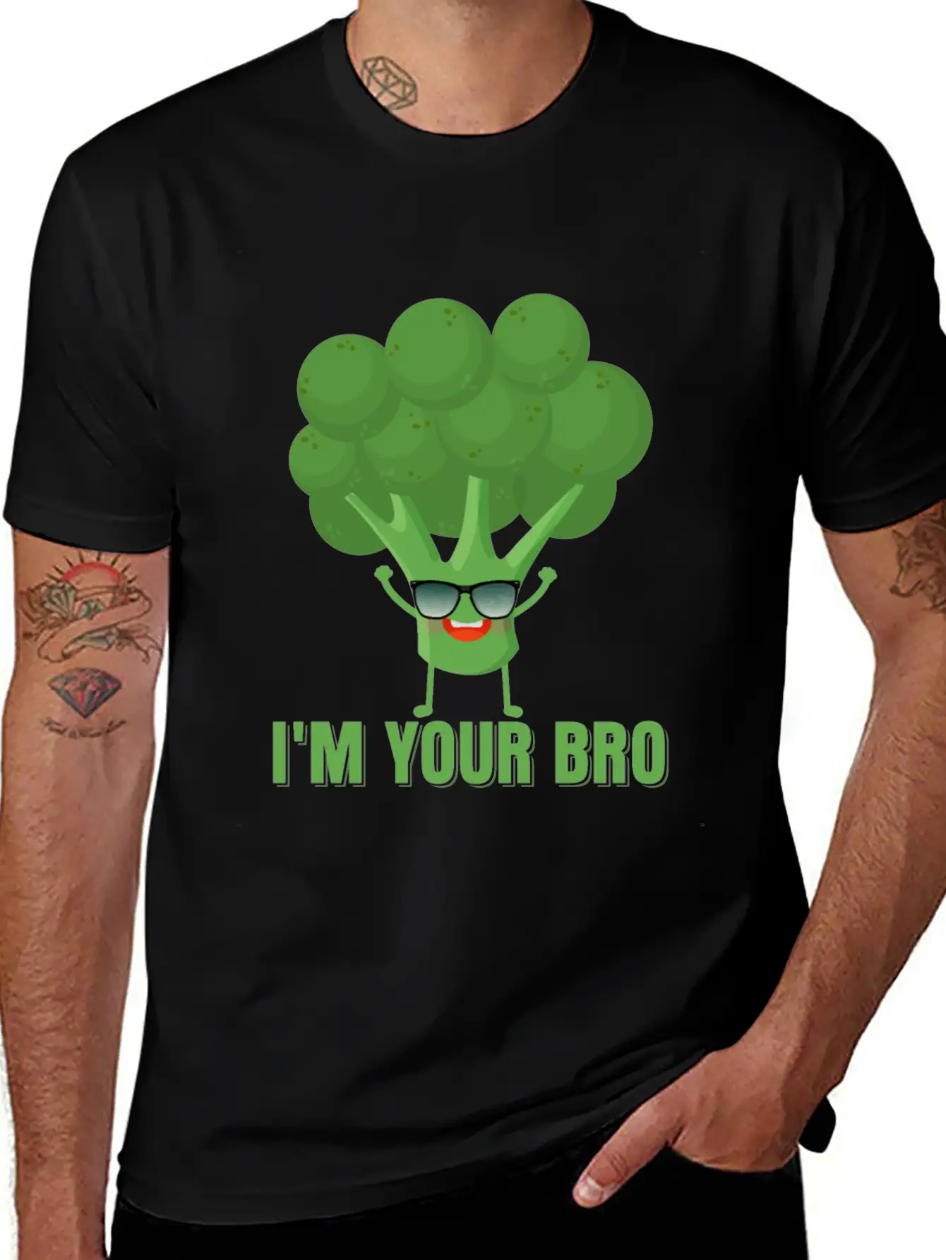 I'm Your Bro Vegetable Broccoli Casual Graphic T-Shirt – Simple And Comfortable Daily Wear