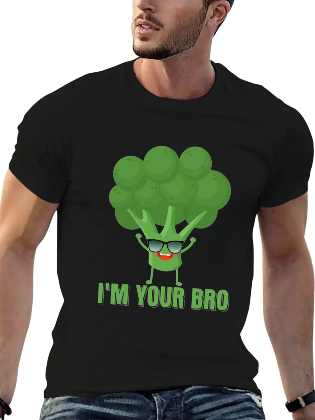 I'm Your Bro Vegetable Broccoli Casual Graphic T-Shirt – Simple And Comfortable Daily Wear
