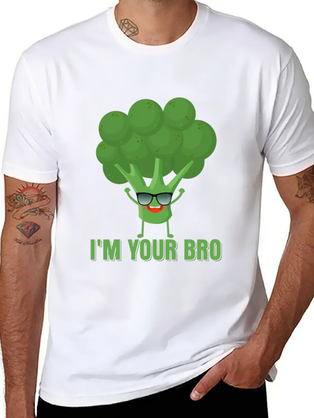 I'm Your Bro Vegetable Broccoli Casual Graphic T-Shirt – Simple And Comfortable Daily Wear