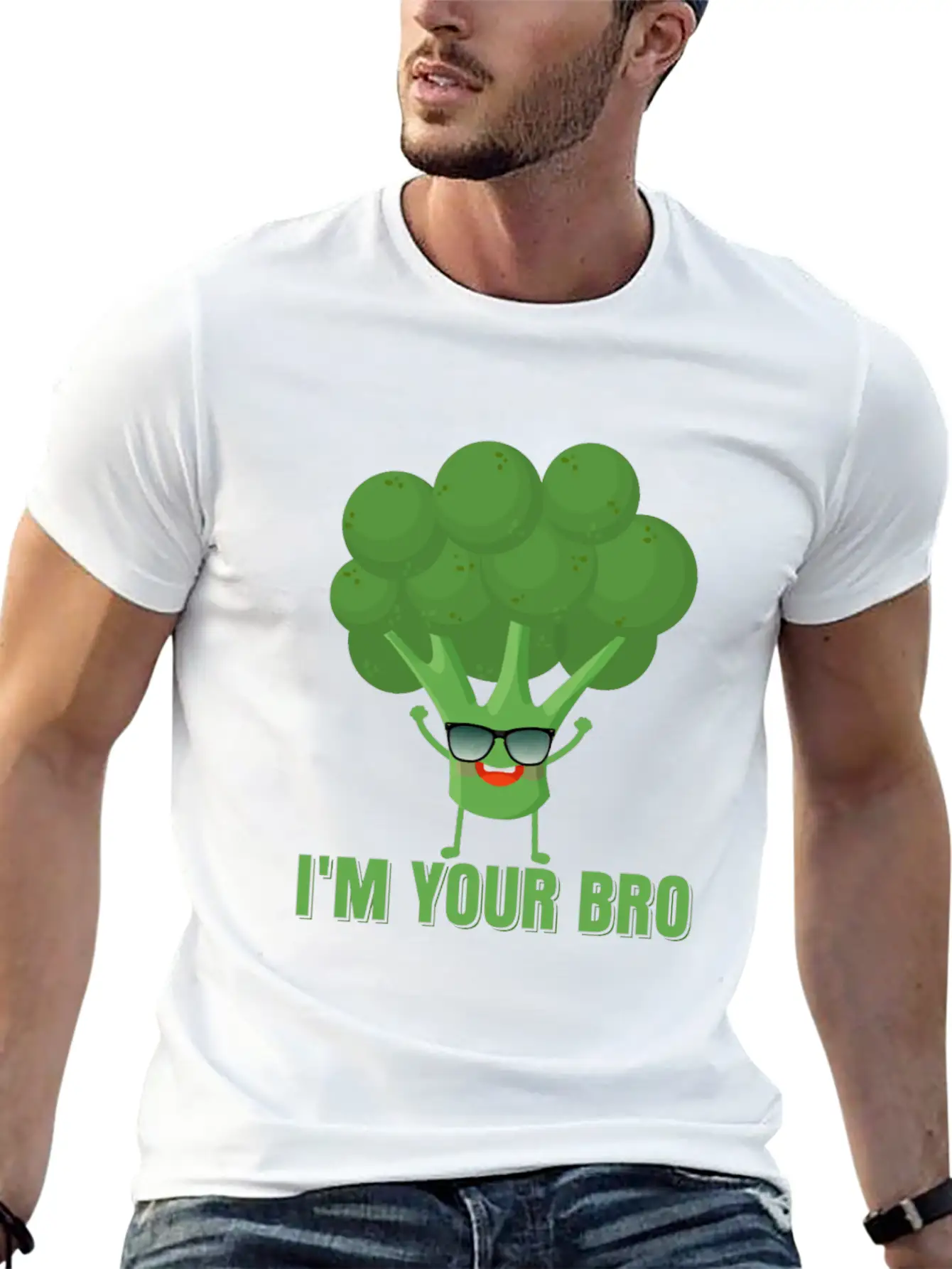 I'm Your Bro Vegetable Broccoli Casual Graphic T-Shirt – Simple And Comfortable Daily Wear