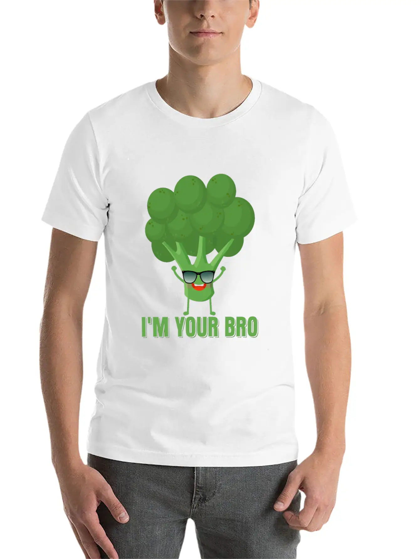 I'm Your Bro Vegetable Broccoli Casual Graphic T-Shirt – Simple And Comfortable Daily Wear