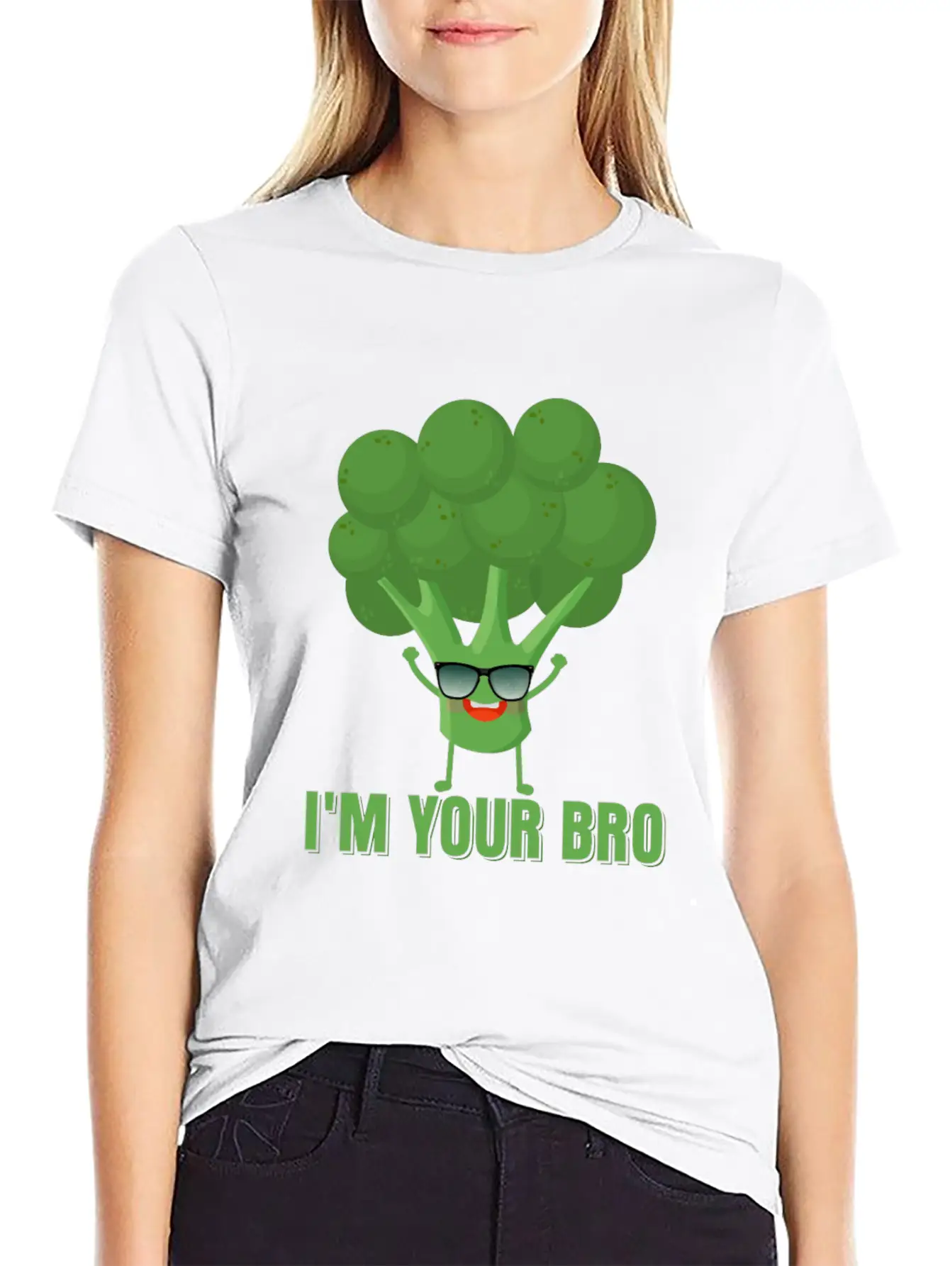 I'm Your Bro Vegetable Broccoli Casual Graphic T-Shirt – Simple And Comfortable Daily Wear