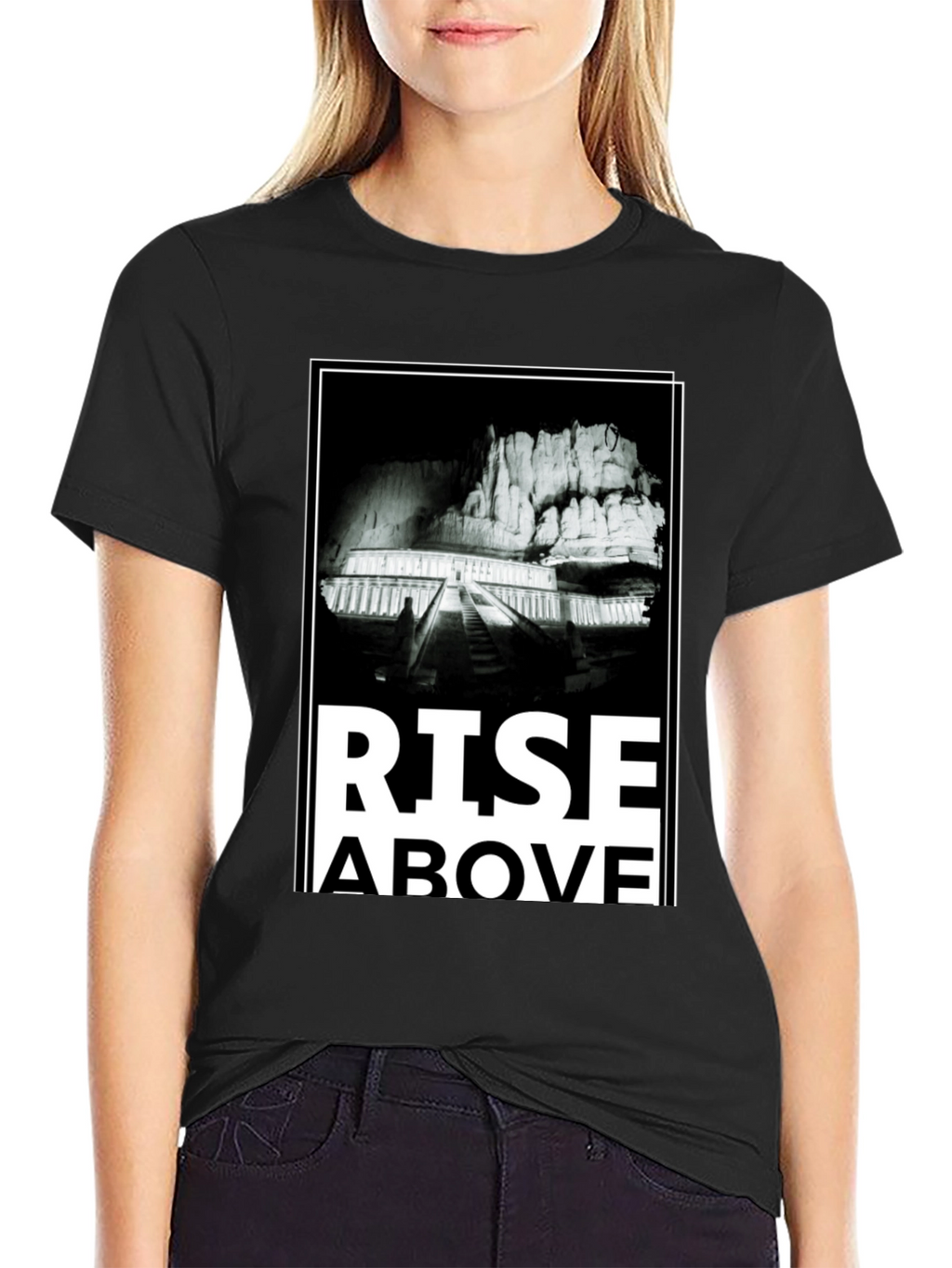 Rise Above Graphic Tee - Mens Black T-Shirt