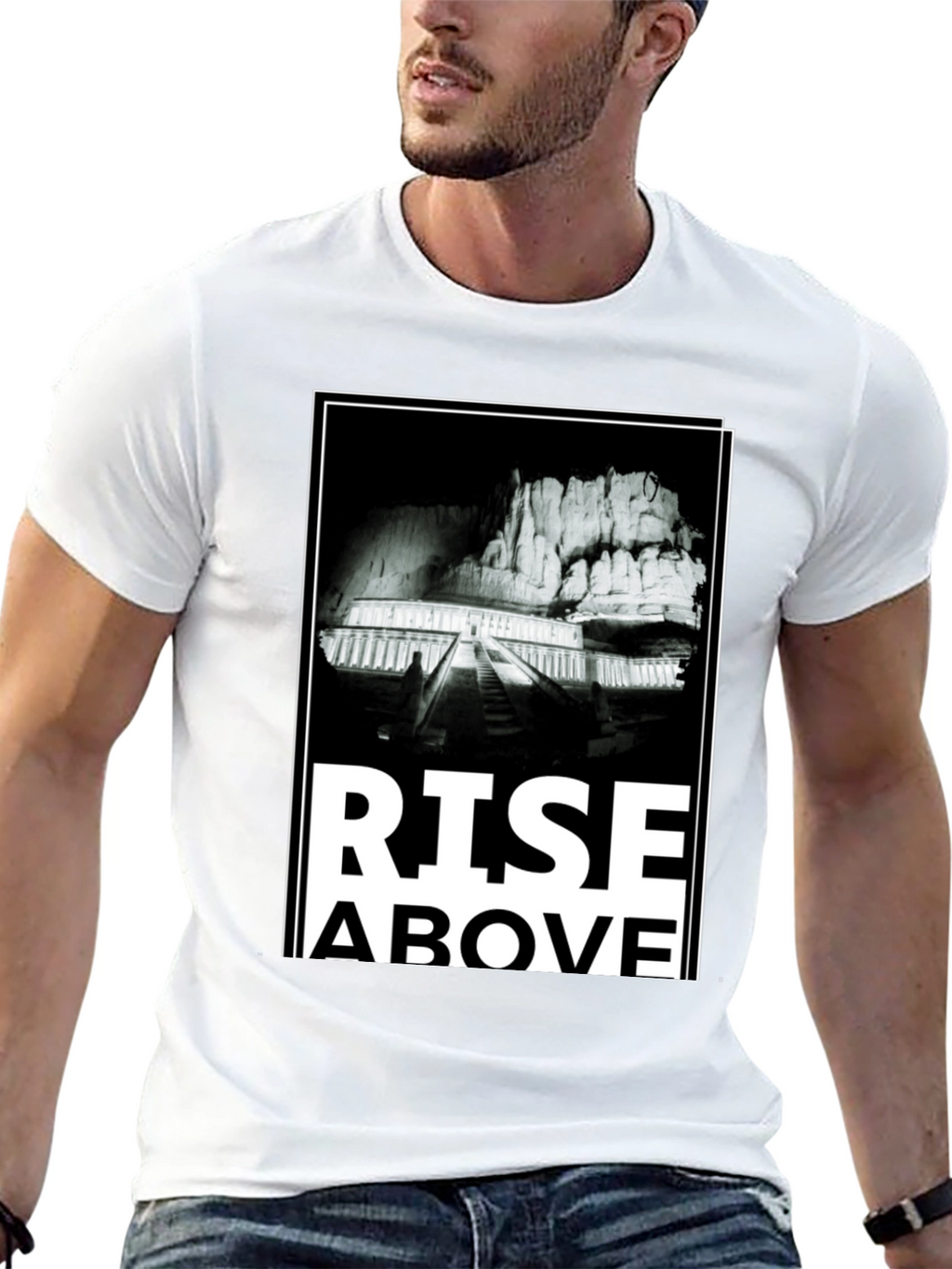 Rise Above Graphic Tee - Mens Black T-Shirt