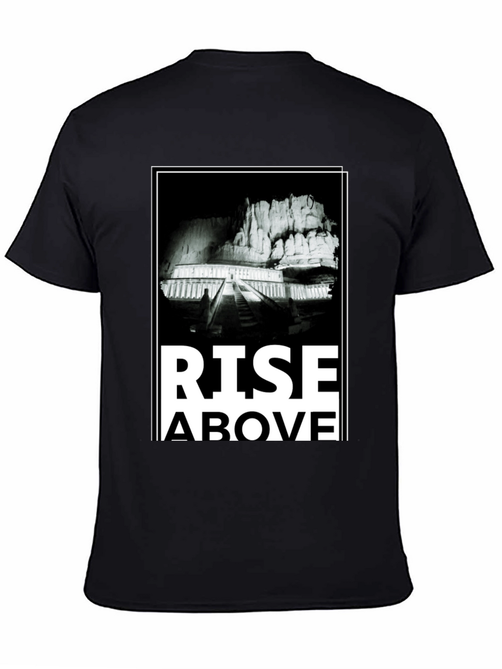 Rise Above Graphic Tee - Mens Black T-Shirt