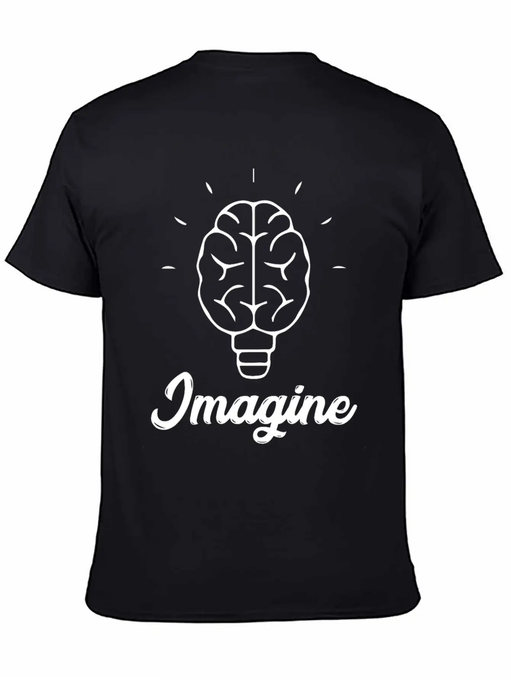 Imagine Brain Bulb Stylish Everyday T-Shirt – Unisex Basic Cotton Tee