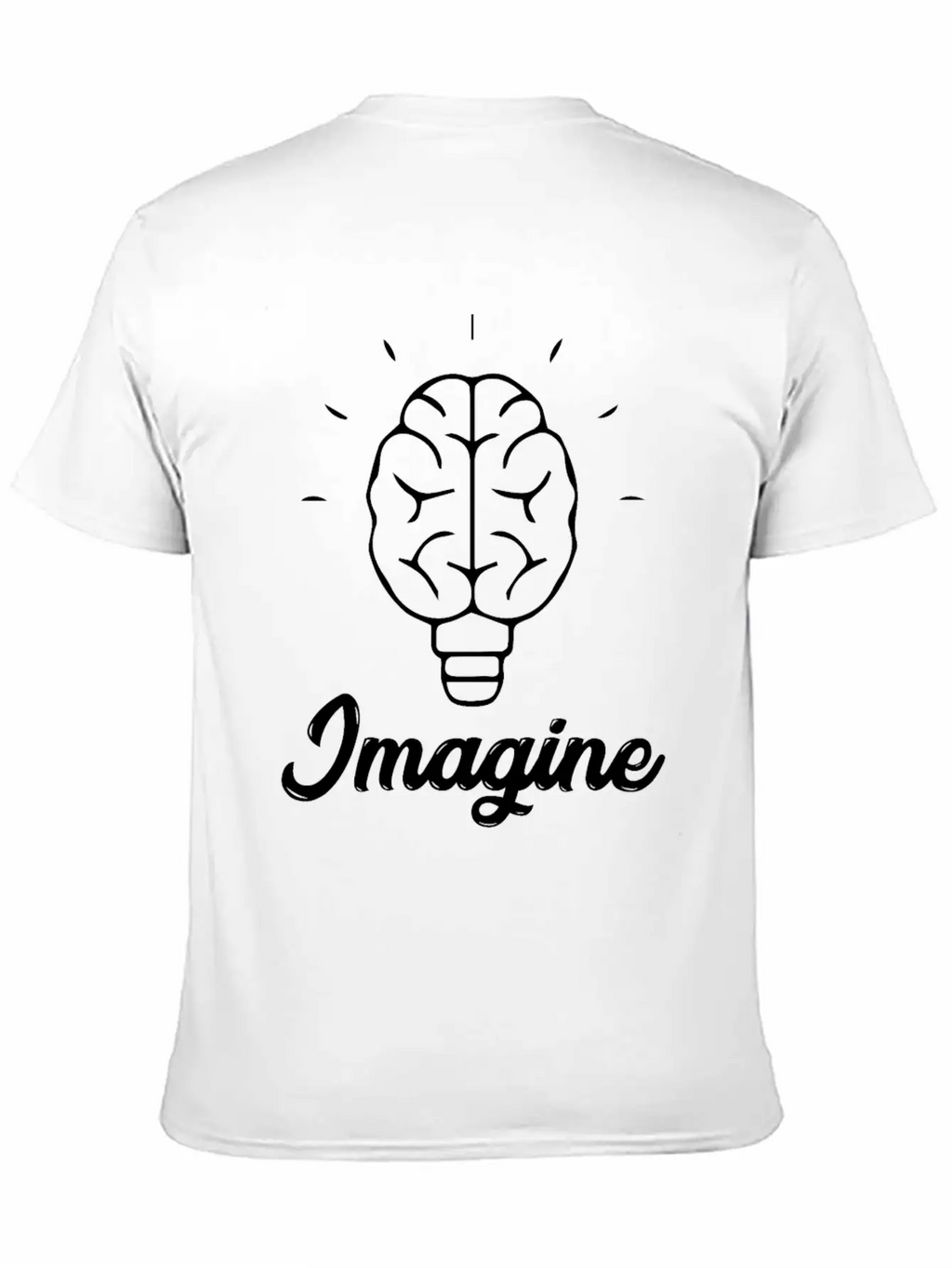 Imagine Brain Bulb Stylish Everyday T-Shirt – Unisex Basic Cotton Tee