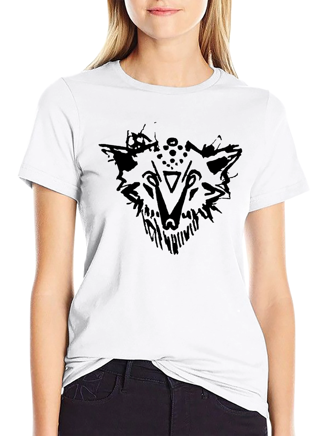 Black Wolf Graphic Tee - Stylish Mens T-Shirt