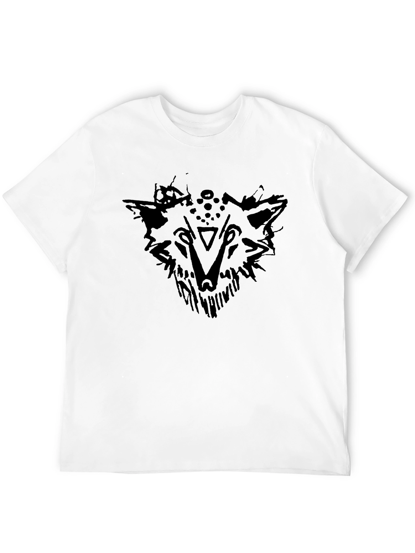 Black Wolf Graphic Tee - Stylish Mens T-Shirt