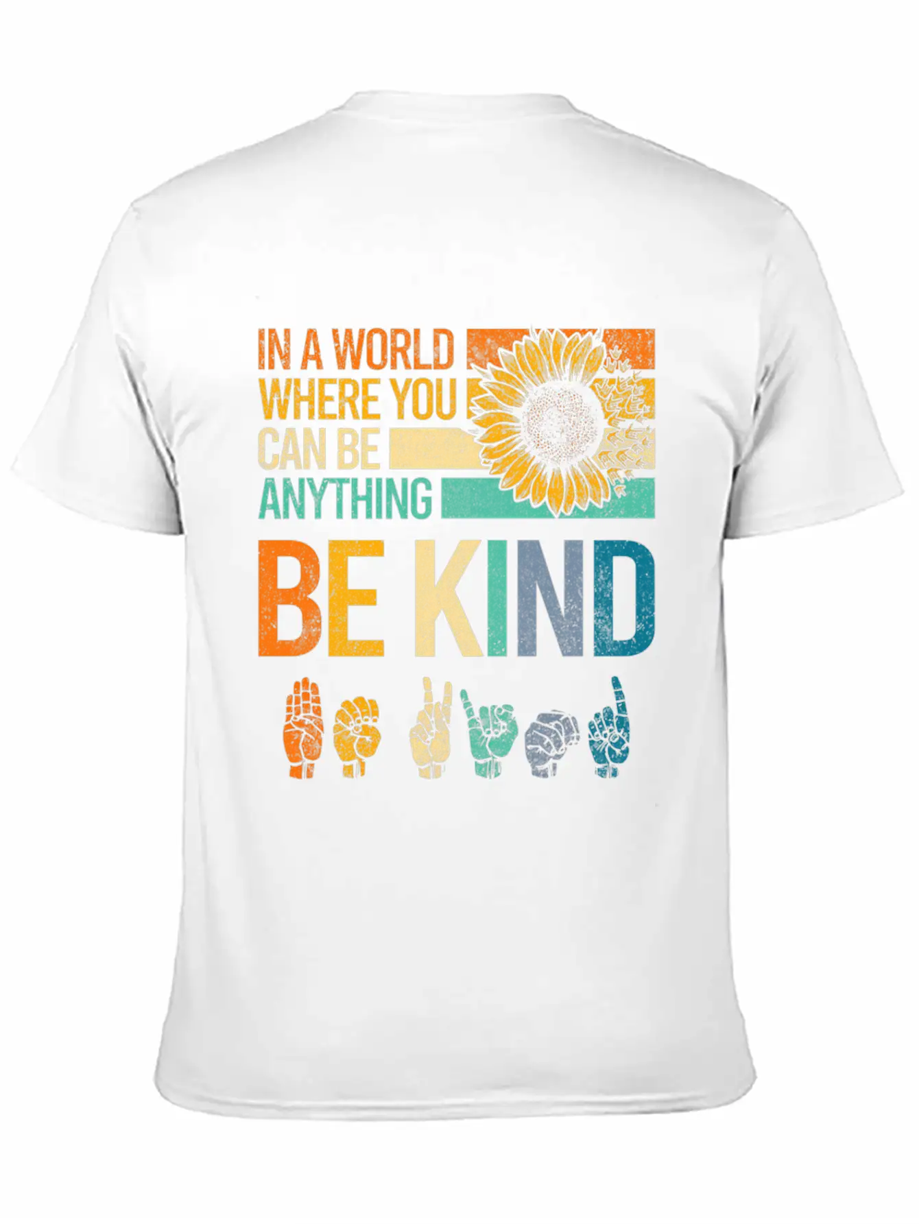 In A World Where You Can Be Anything Be Kind Asl Unisex Casual T-Shirt – Clean Design For Daily Comfort