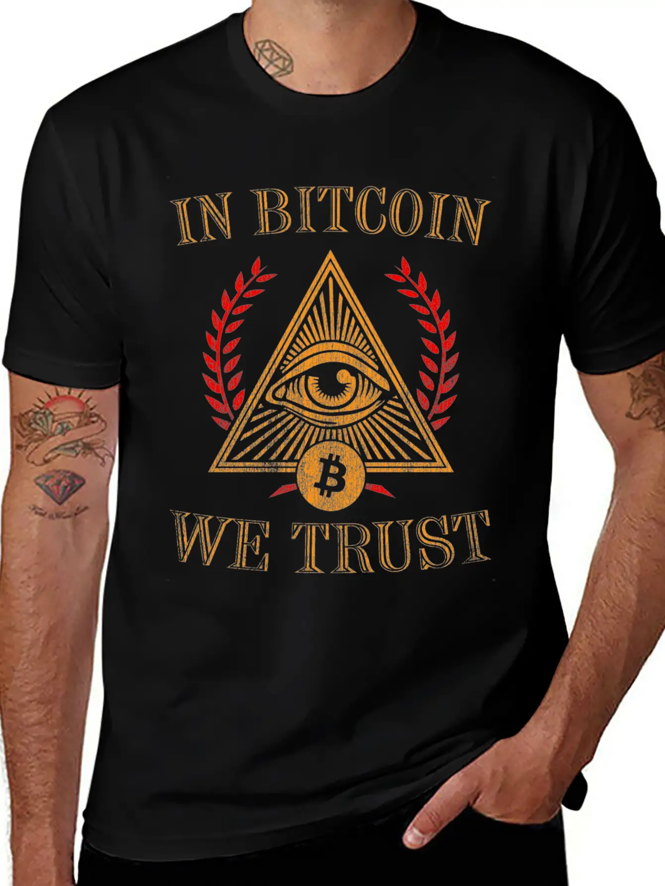 In Bitcoin We Trust Crypto Token Blockchain Wallet Unisex Short Sleeve Soft Cotton T-Shirt – Casual Everyday Wear