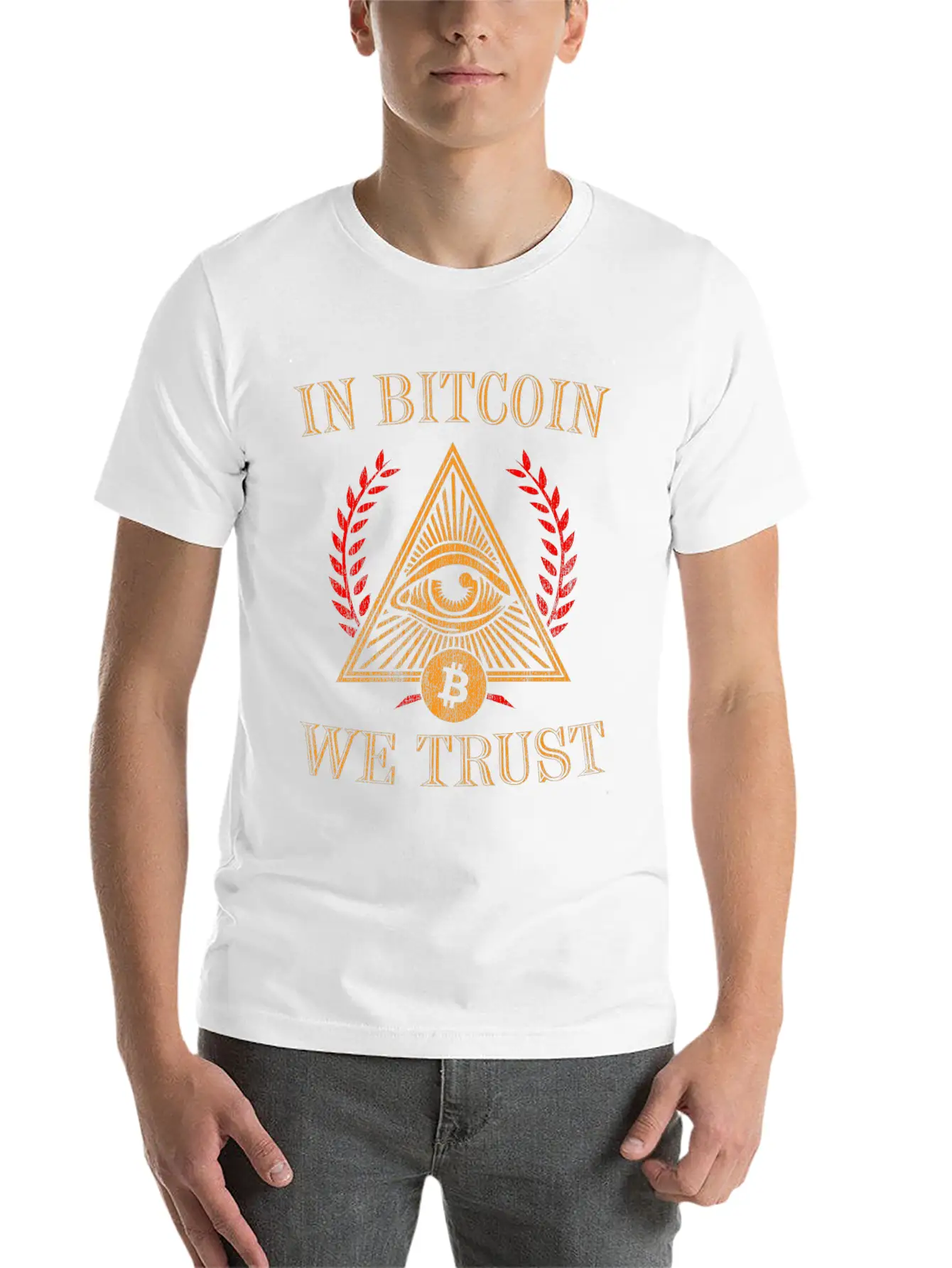 In Bitcoin We Trust Crypto Token Blockchain Wallet Unisex Short Sleeve Soft Cotton T-Shirt – Casual Everyday Wear