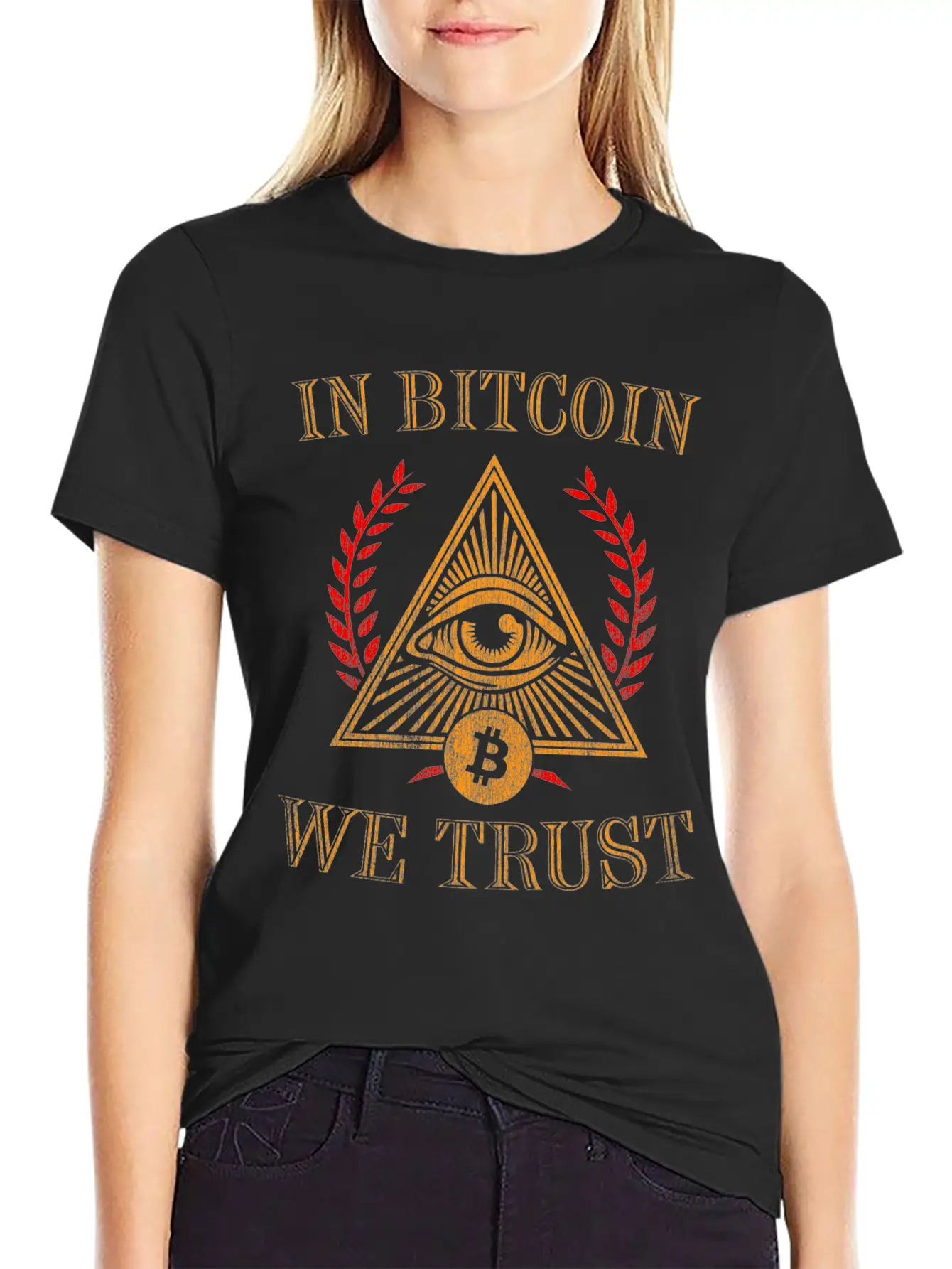 In Bitcoin We Trust Crypto Token Blockchain Wallet Unisex Short Sleeve Soft Cotton T-Shirt – Casual Everyday Wear