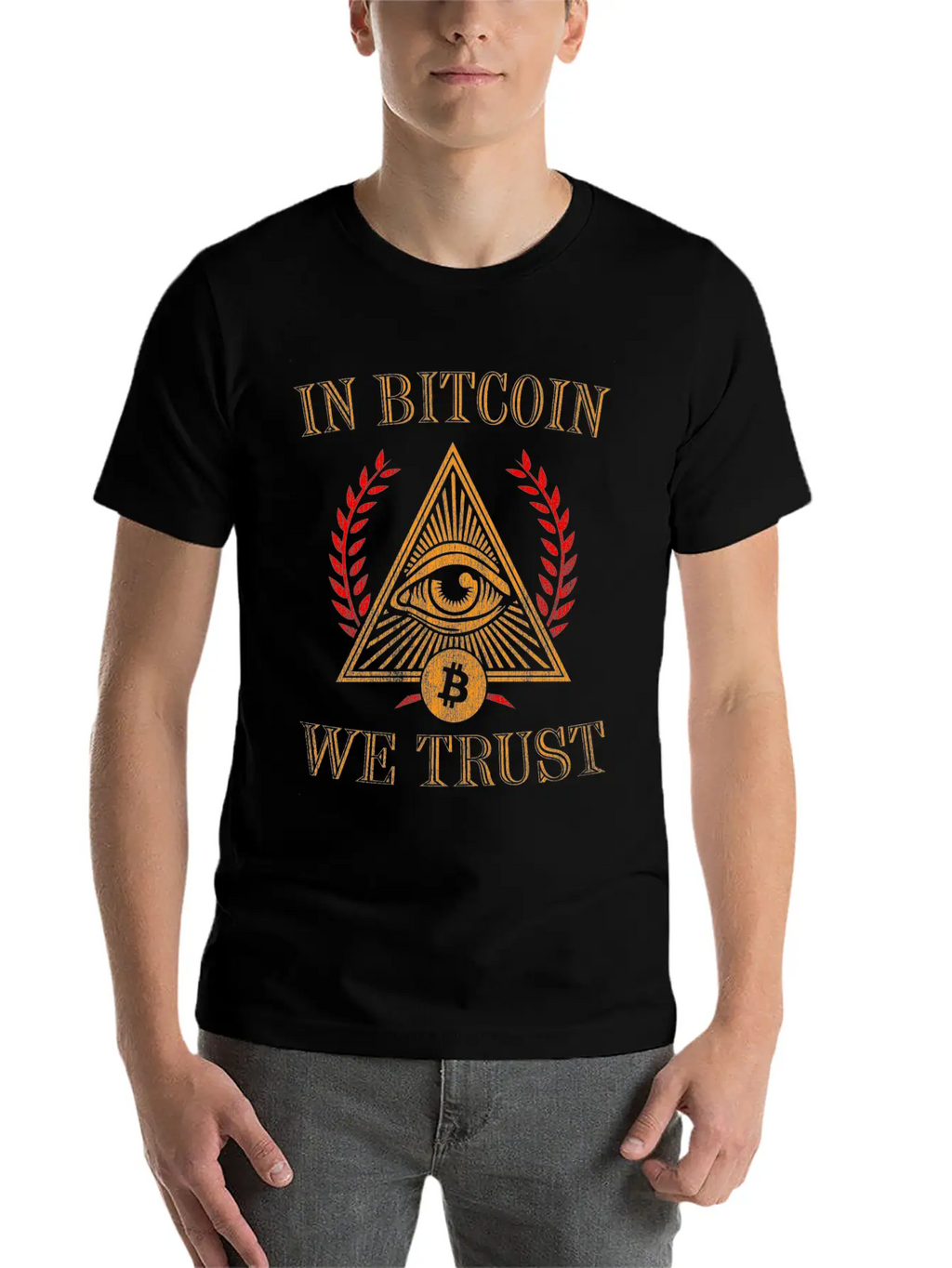 In Bitcoin We Trust Crypto Token Blockchain Wallet Unisex Short Sleeve Soft Cotton T-Shirt – Casual Everyday Wear
