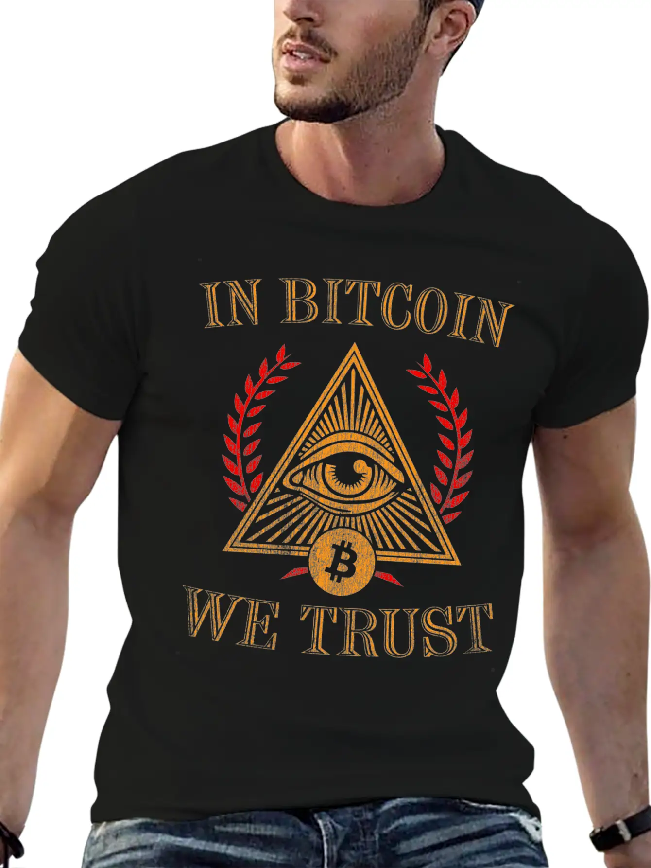 In Bitcoin We Trust Crypto Token Blockchain Wallet Unisex Short Sleeve Soft Cotton T-Shirt – Casual Everyday Wear