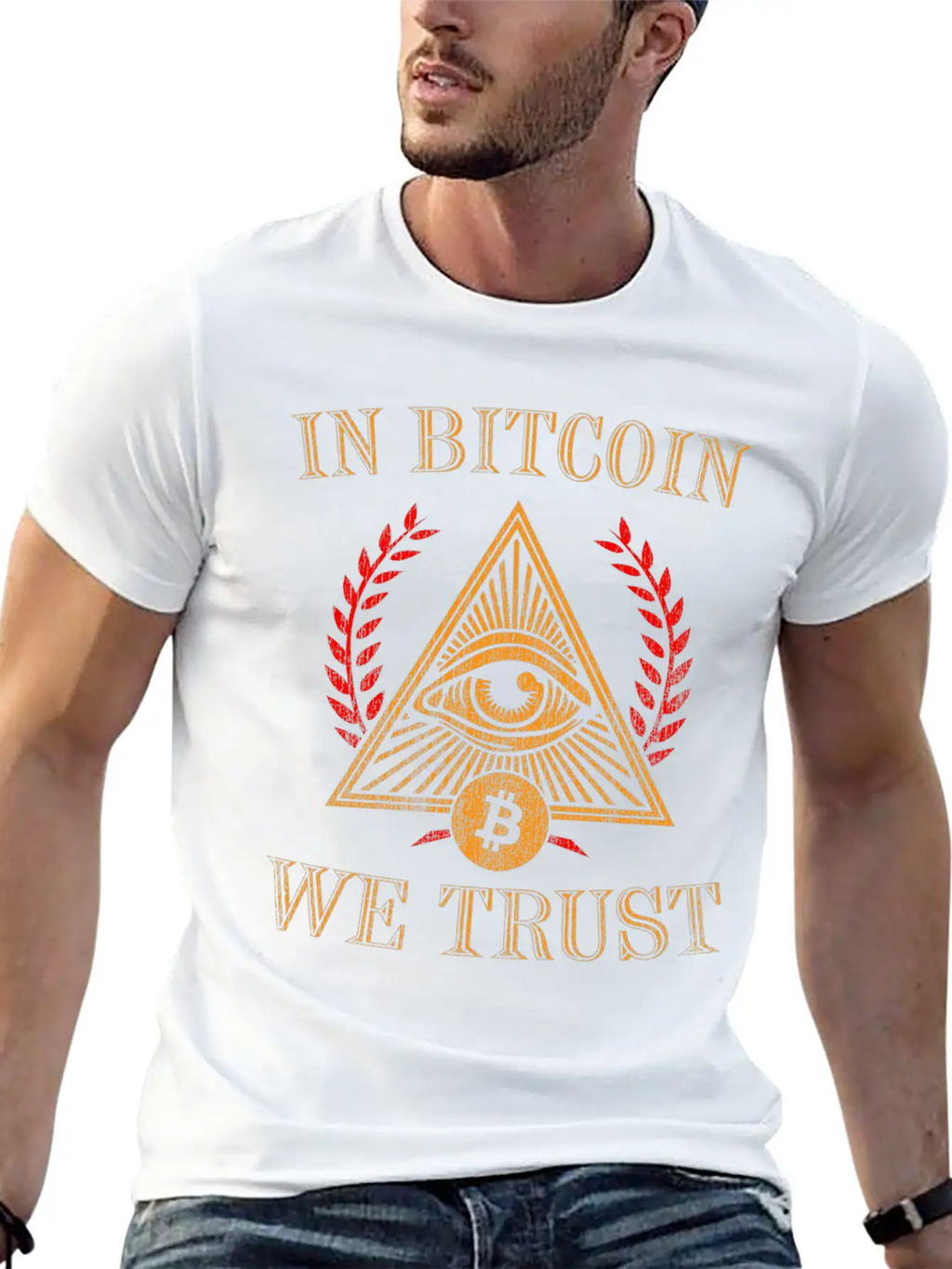 In Bitcoin We Trust Crypto Token Blockchain Wallet Unisex Short Sleeve Soft Cotton T-Shirt – Casual Everyday Wear