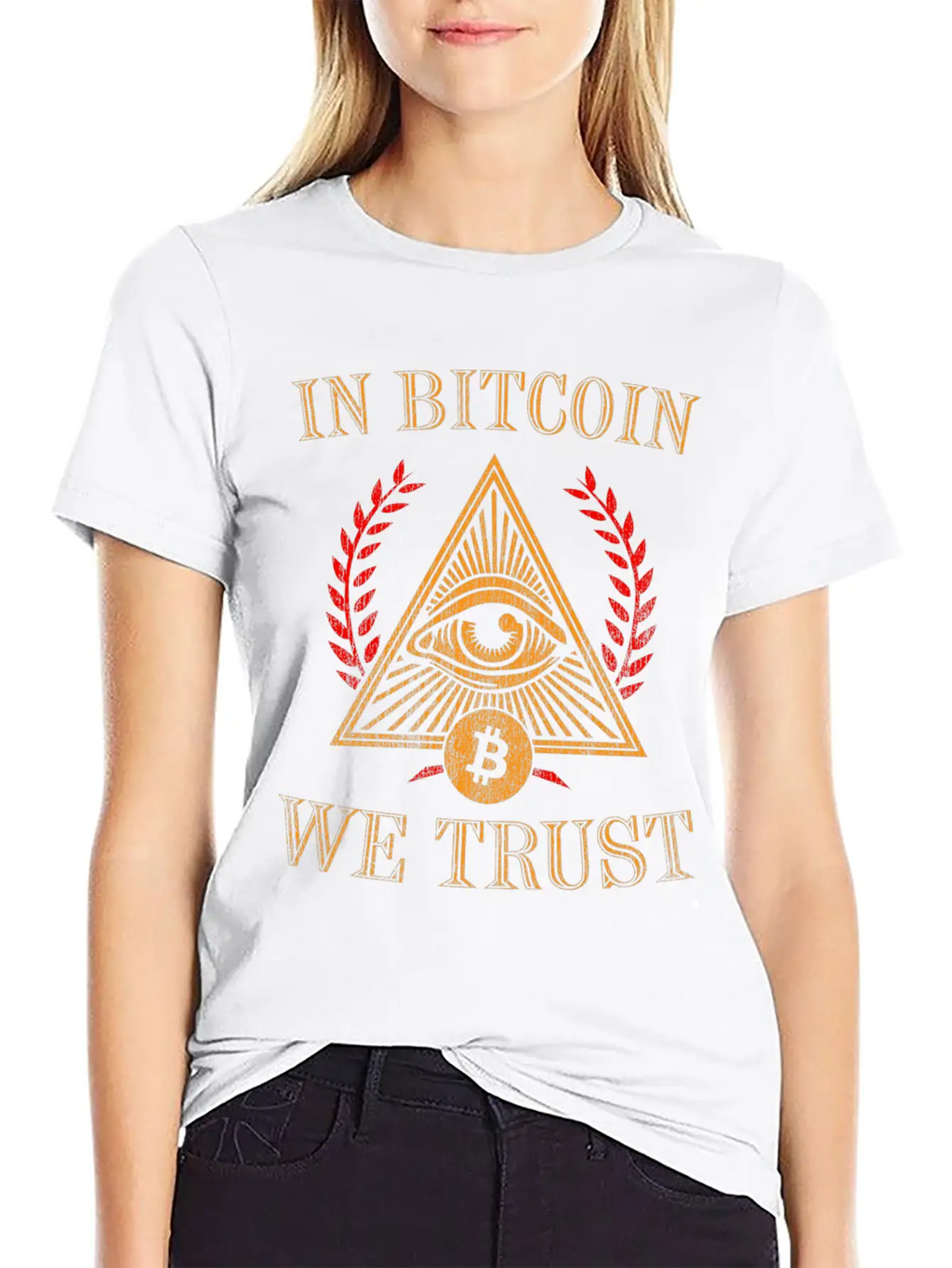 In Bitcoin We Trust Crypto Token Blockchain Wallet Unisex Short Sleeve Soft Cotton T-Shirt – Casual Everyday Wear