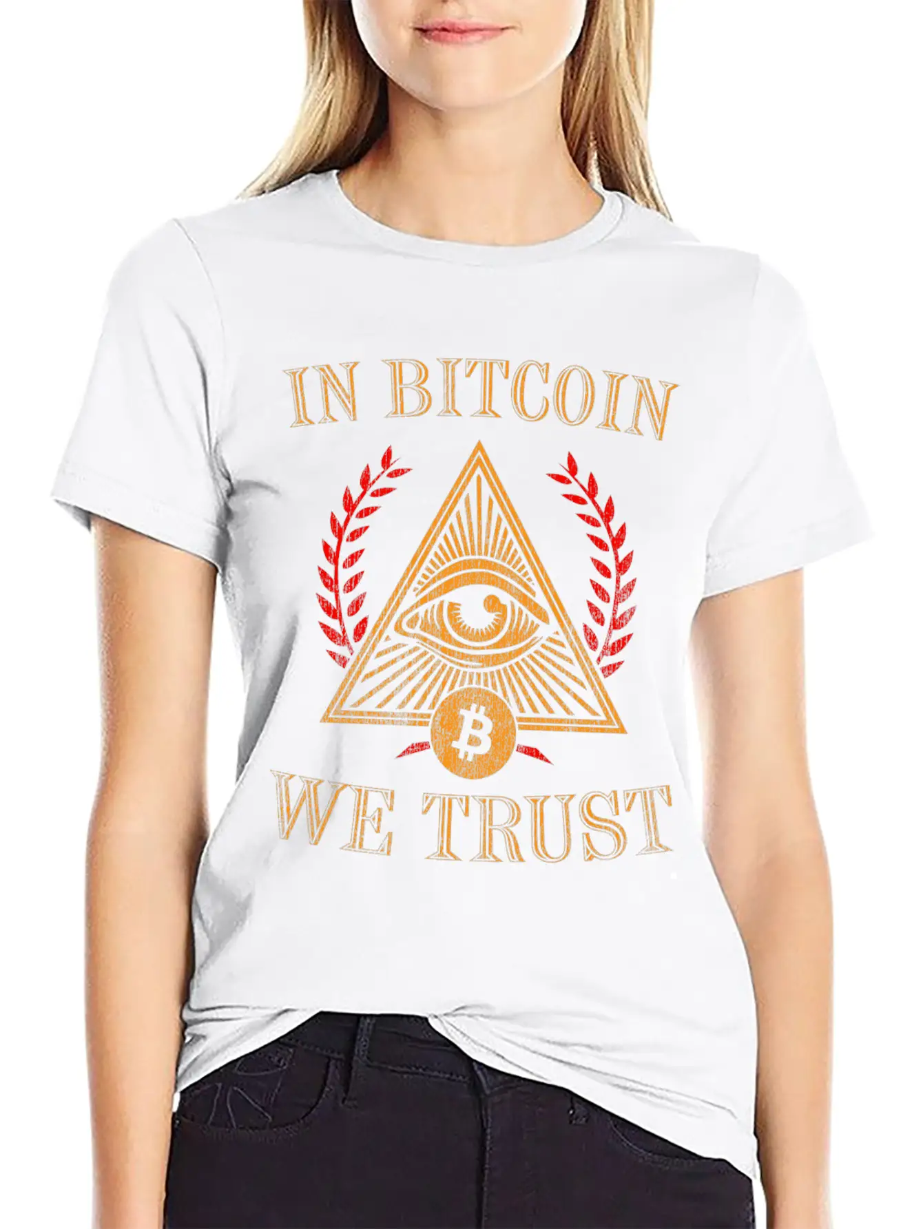 In Bitcoin We Trust Crypto Token Blockchain Wallet Unisex Short Sleeve Soft Cotton T-Shirt – Casual Everyday Wear