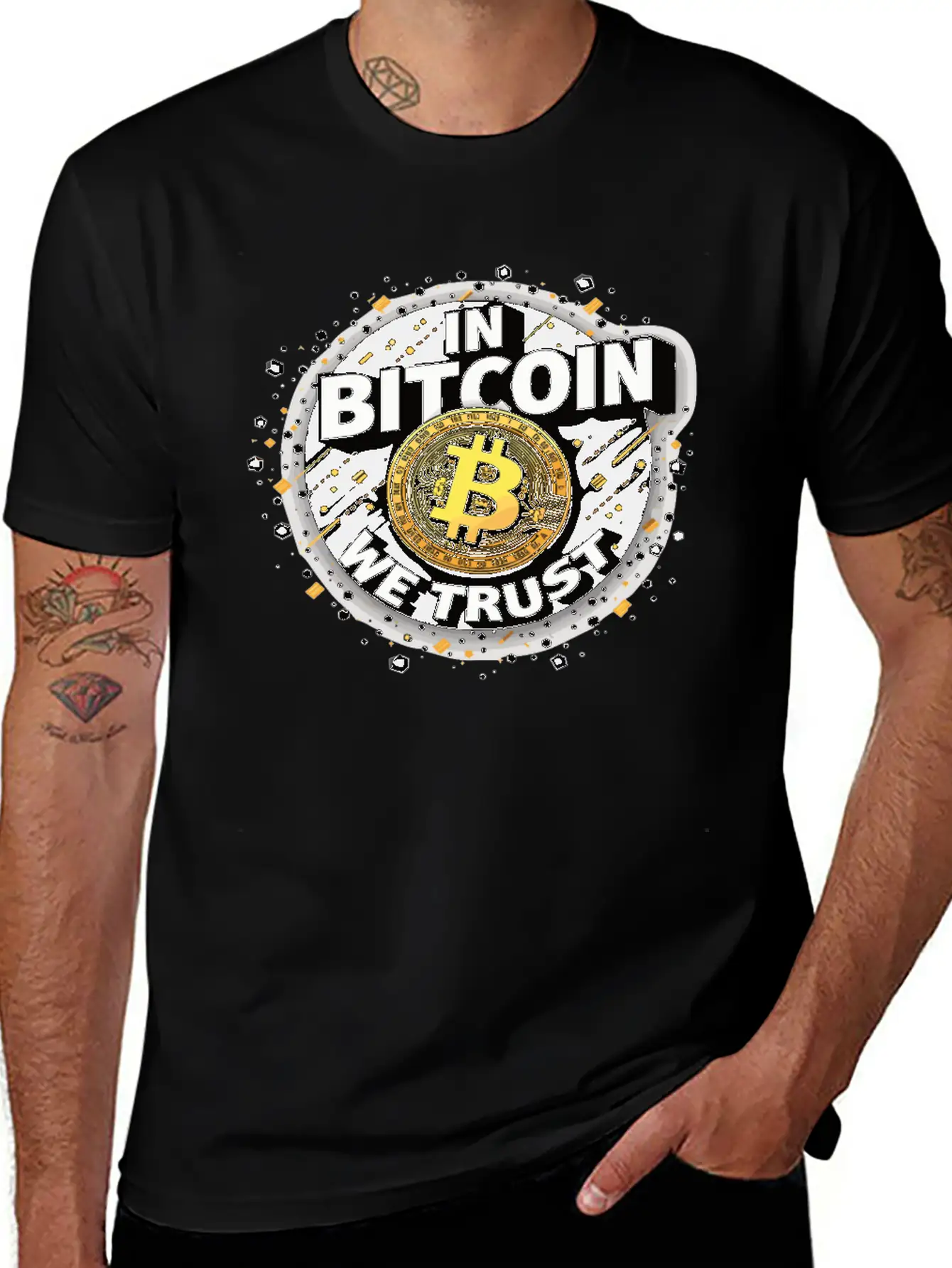 In Bitcoin We Trust Cryptocurrency BTC Bitcoin Unisex Casual T-Shirt – Clean Design For Daily Comfort