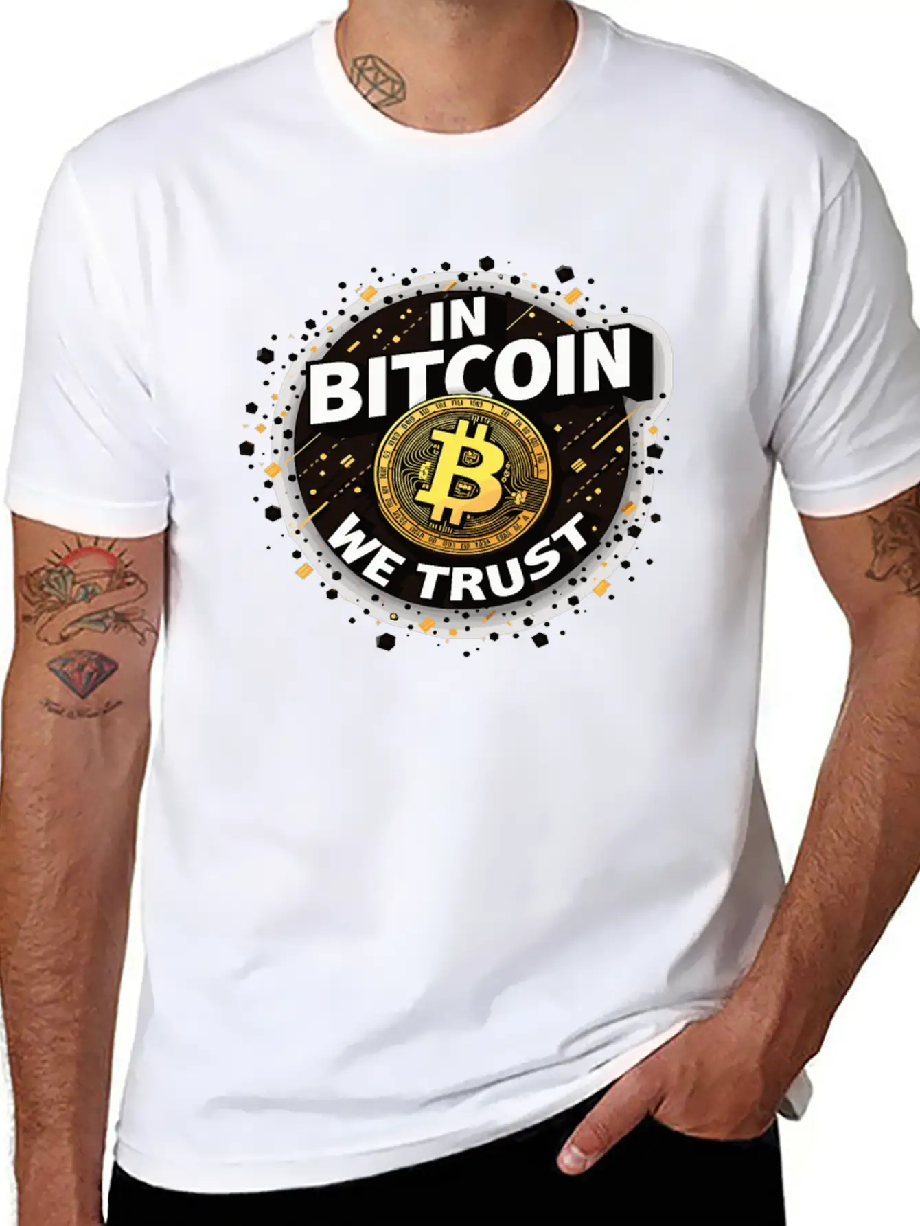 In Bitcoin We Trust Cryptocurrency BTC Bitcoin Unisex Casual T-Shirt – Clean Design For Daily Comfort