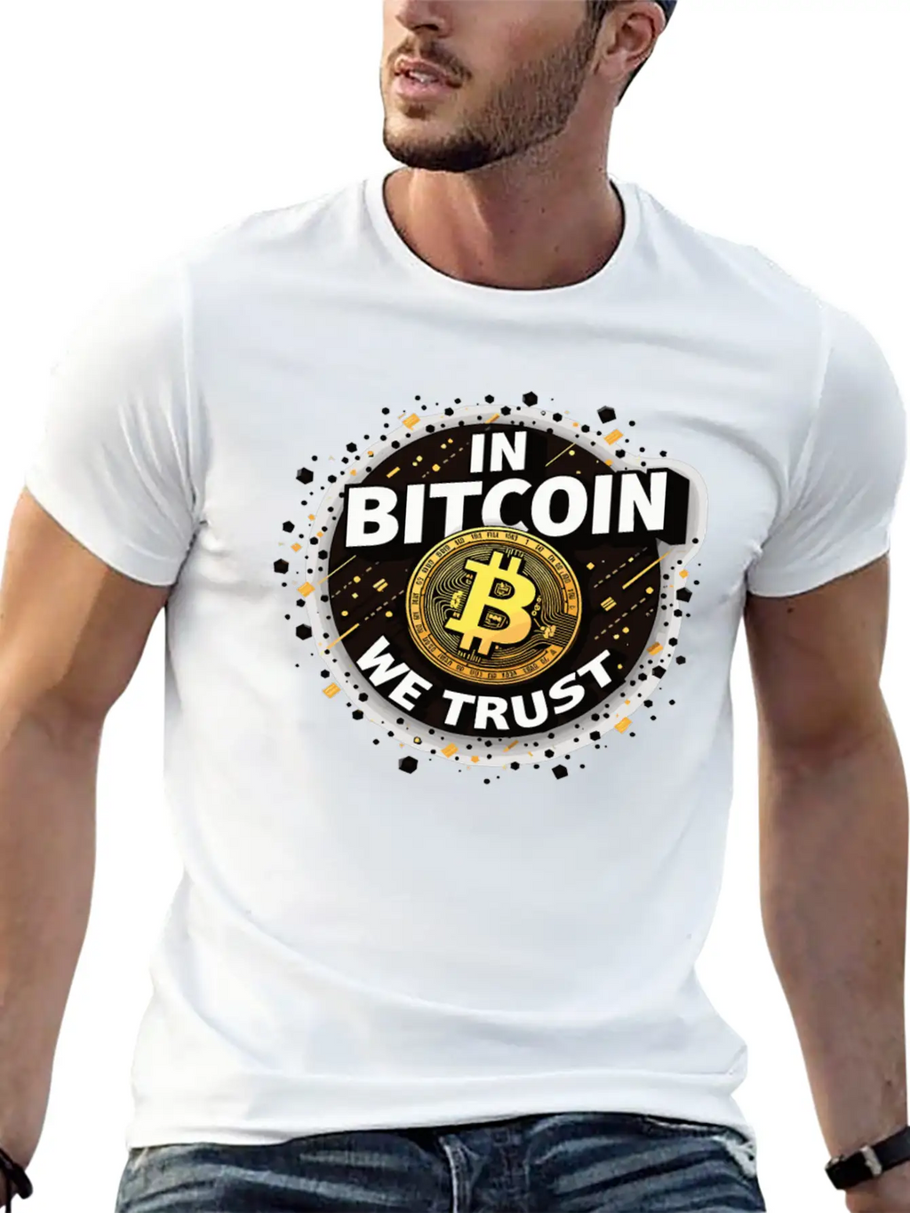 In Bitcoin We Trust Cryptocurrency BTC Bitcoin Unisex Casual T-Shirt – Clean Design For Daily Comfort