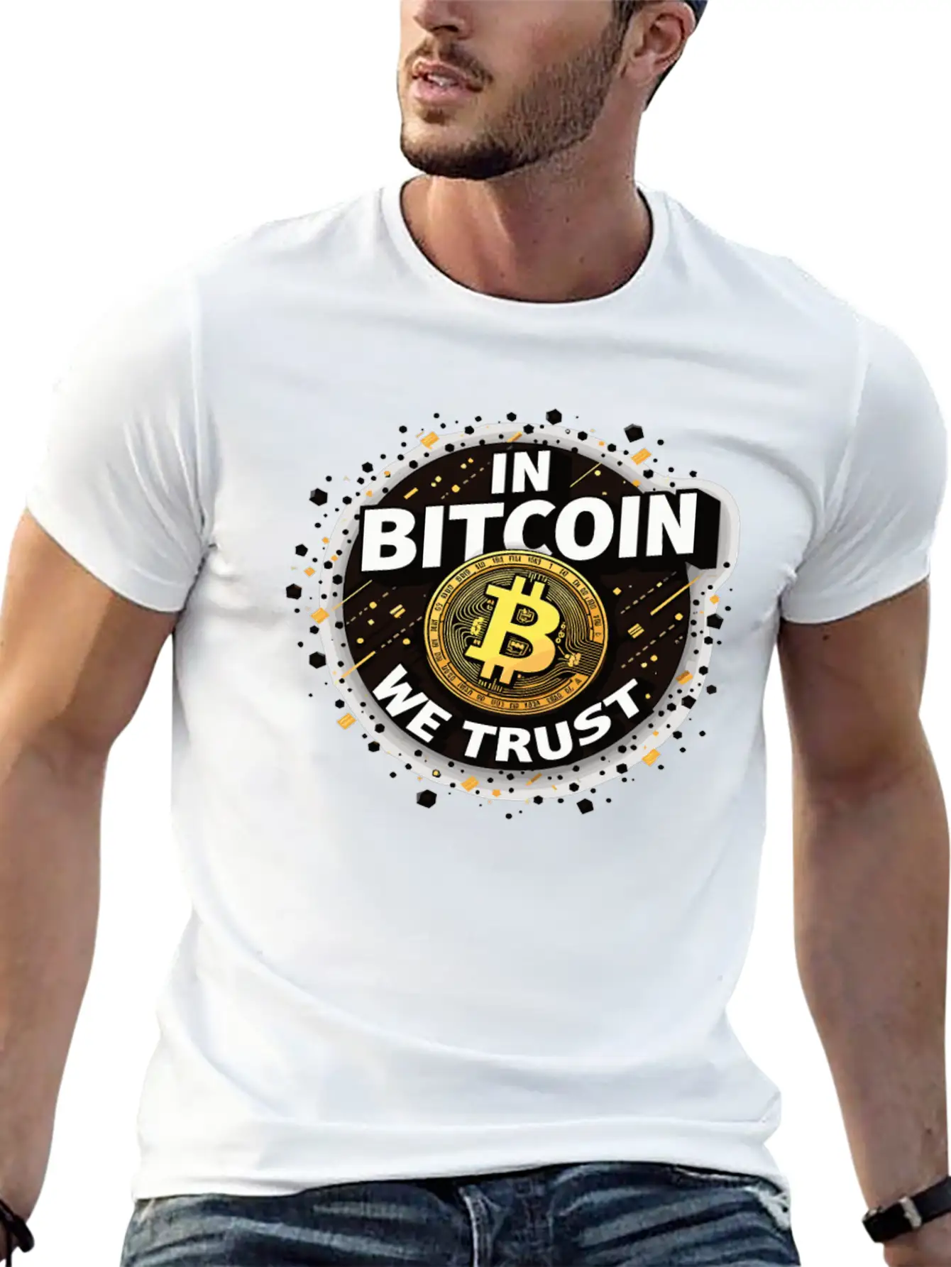 In Bitcoin We Trust Cryptocurrency BTC Bitcoin Unisex Casual T-Shirt – Clean Design For Daily Comfort