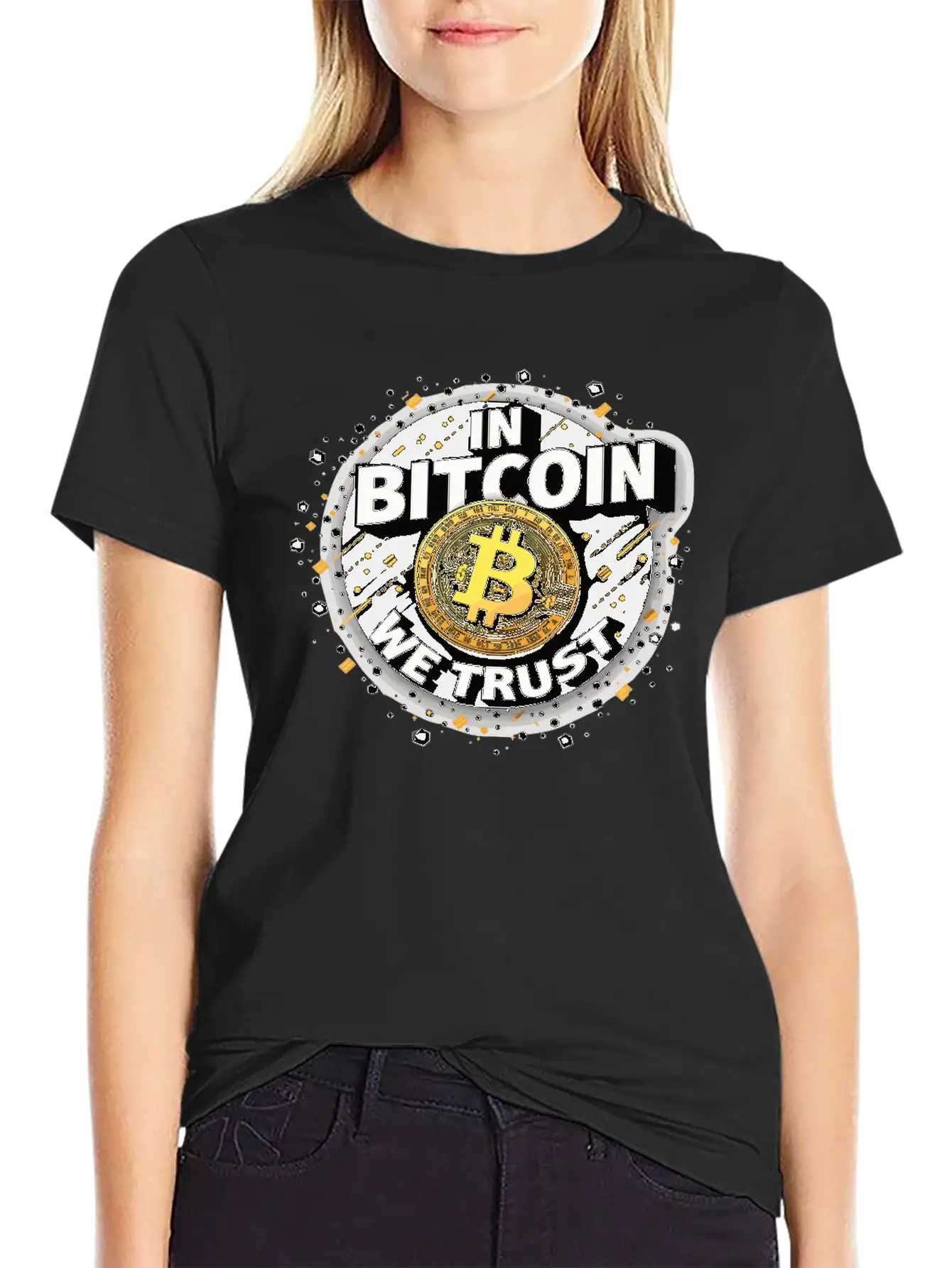 In Bitcoin We Trust Cryptocurrency BTC Bitcoin Unisex Casual T-Shirt – Clean Design For Daily Comfort