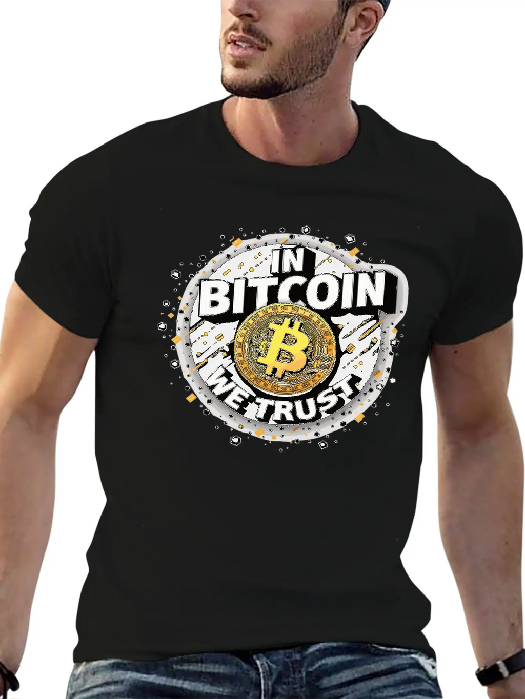 In Bitcoin We Trust Cryptocurrency BTC Bitcoin Unisex Casual T-Shirt – Clean Design For Daily Comfort