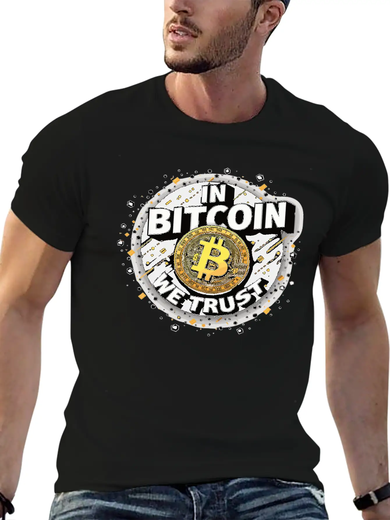 In Bitcoin We Trust Cryptocurrency BTC Bitcoin Unisex Casual T-Shirt – Clean Design For Daily Comfort