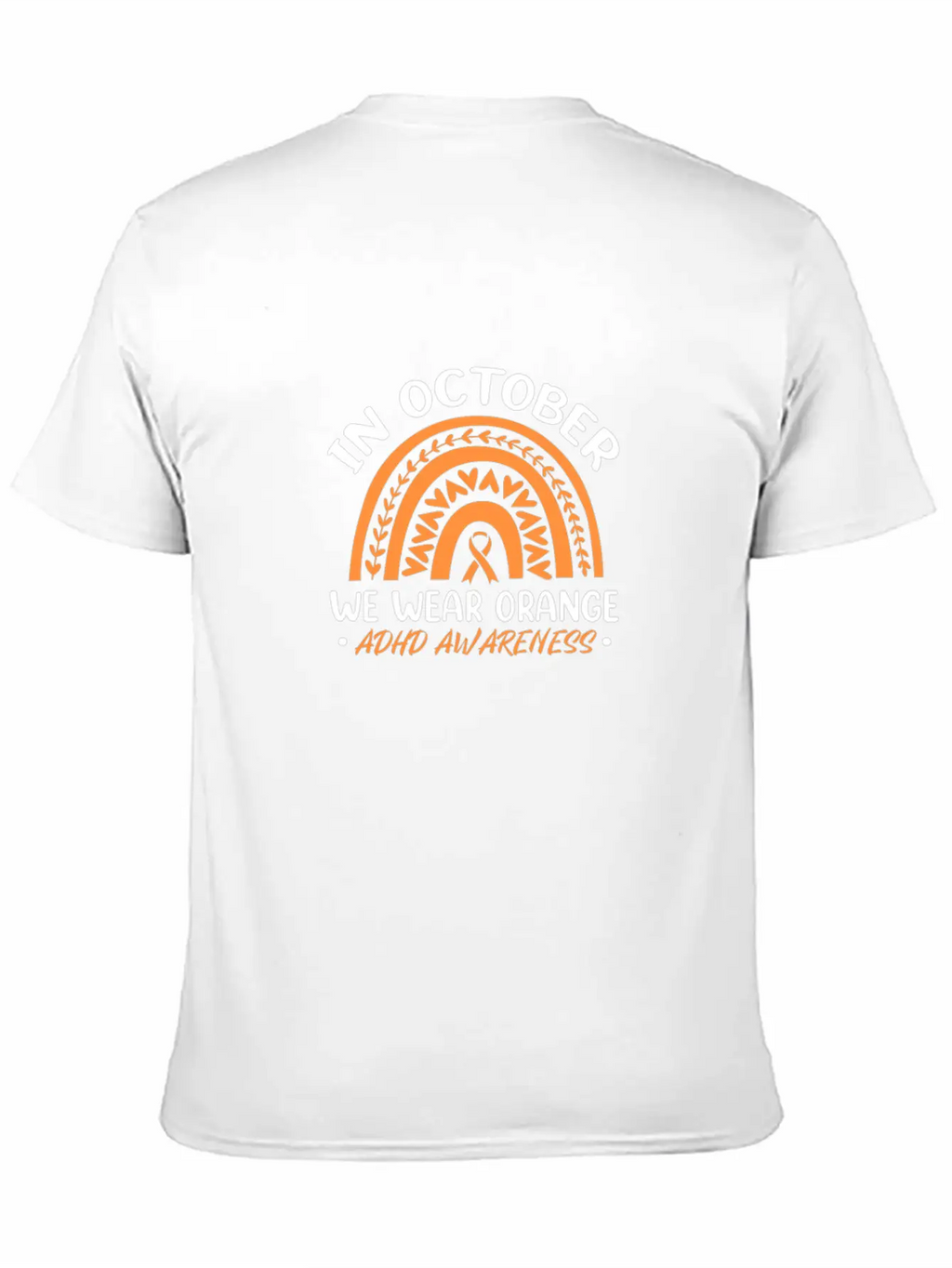 In October We Wear Orange ADHD Awareness Unisex Casual T-Shirt – Clean Design For Daily Comfort