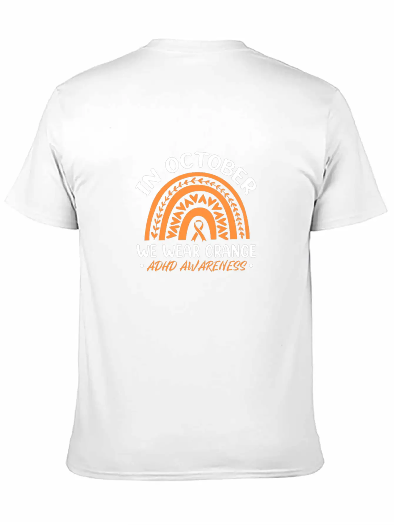 In October We Wear Orange ADHD Awareness Unisex Casual T-Shirt – Clean Design For Daily Comfort