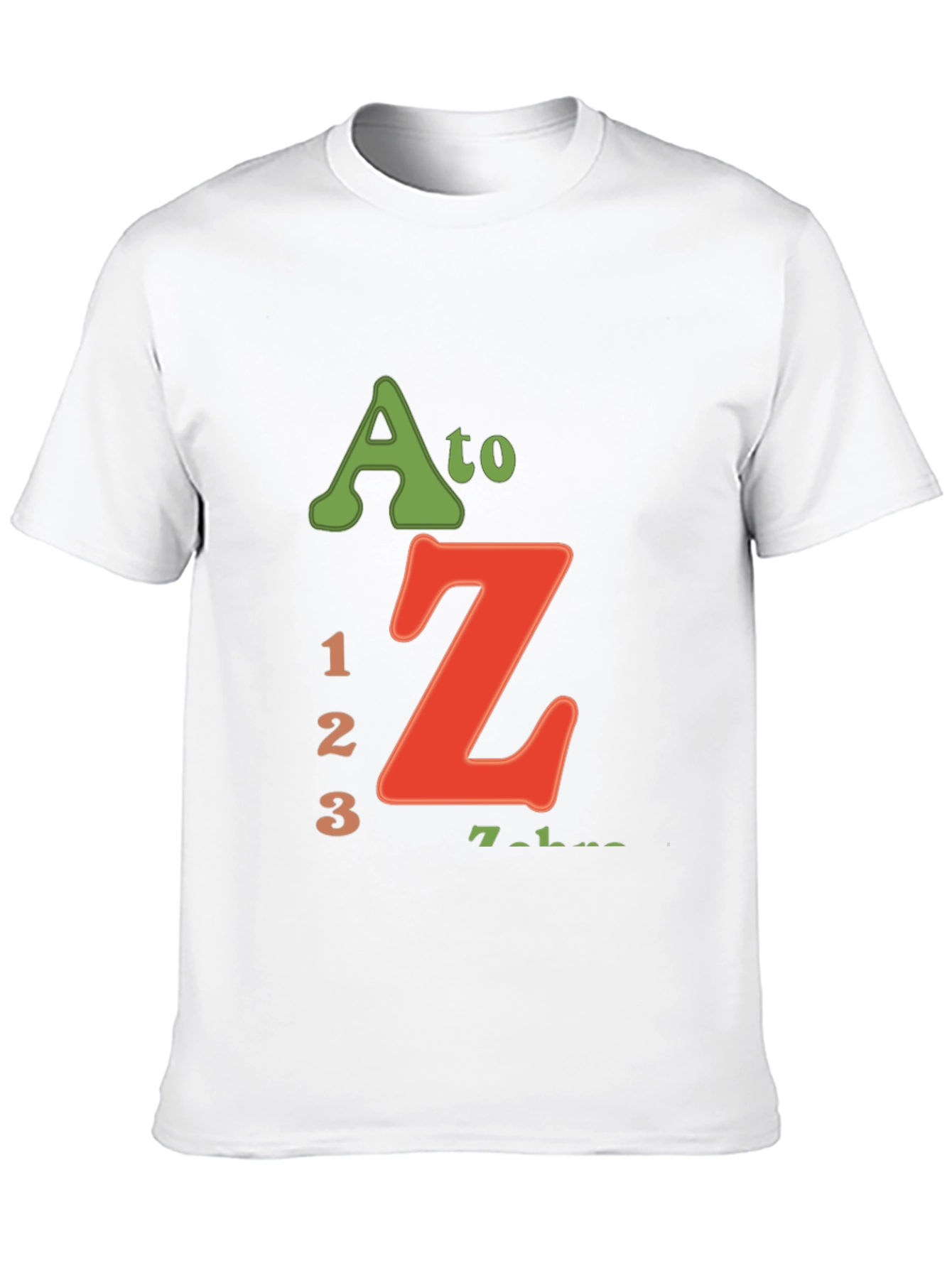 A to Z 123 Black Graphic T-Shirt